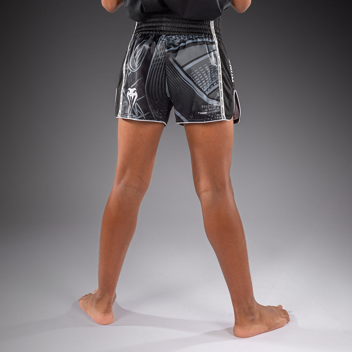 Venum Crimson Viper 2.0 Kids Muay Thai Shorts - Black/Grey