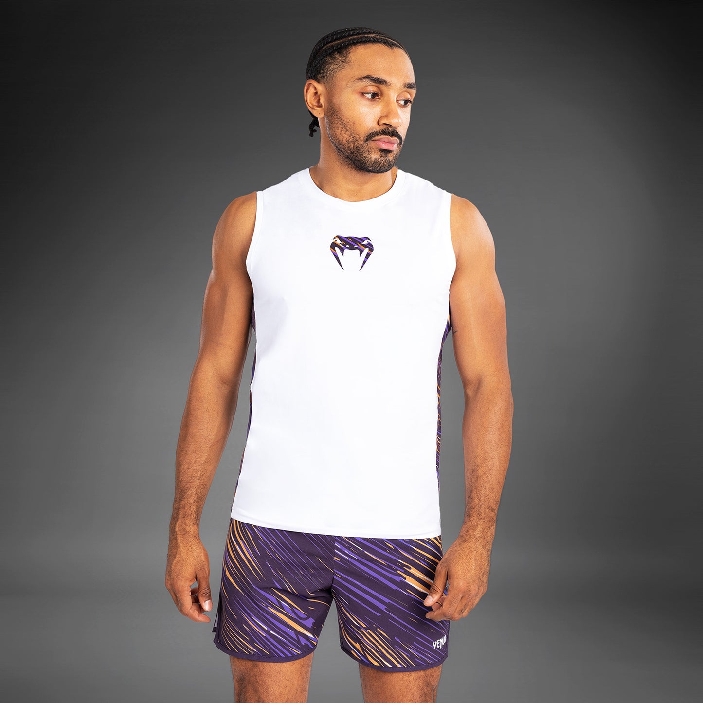 Venum Rapid Men’s Tank Top - White/Deep Purple