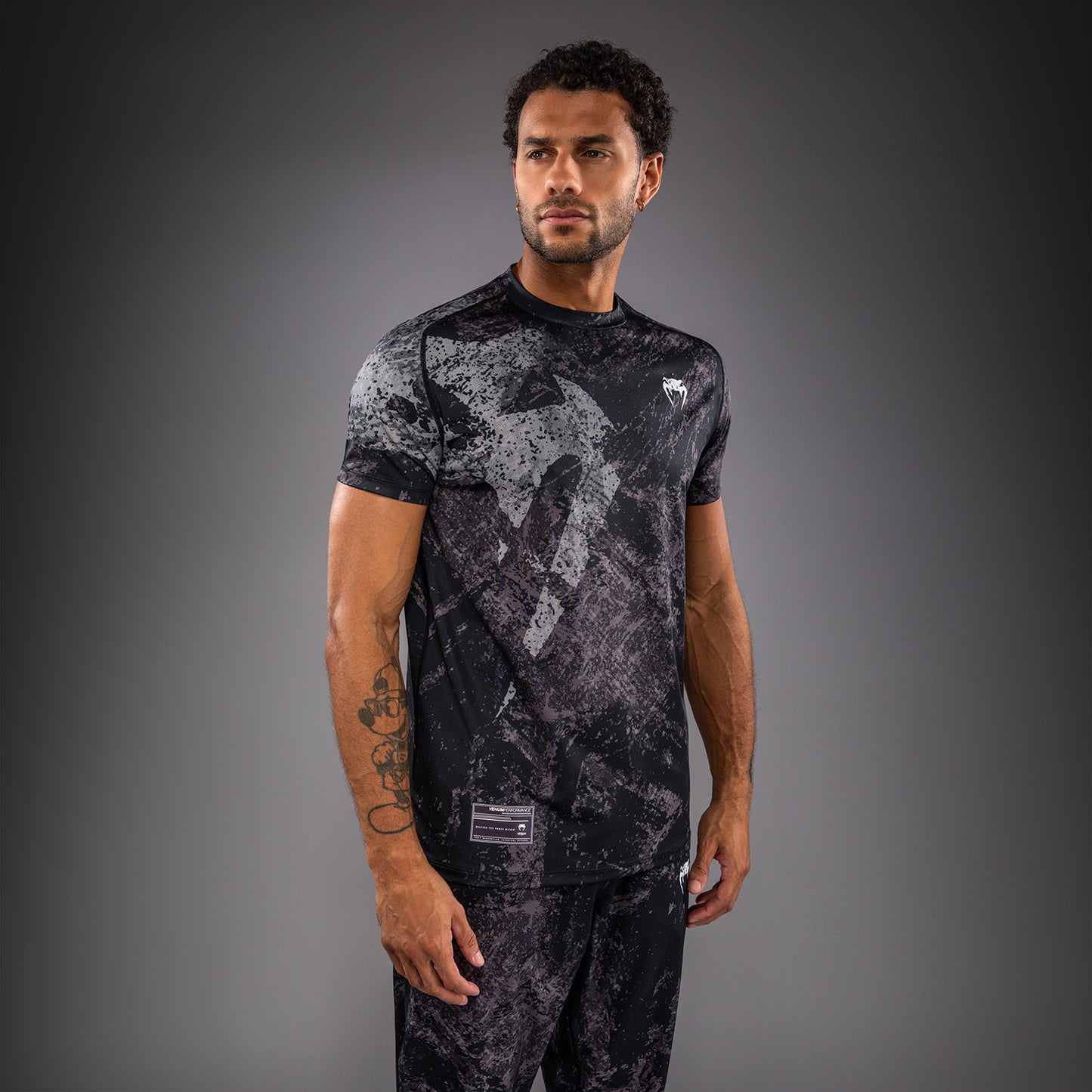 Venum Rage & Workout Dry Tech T-Shirt - Black/Grey