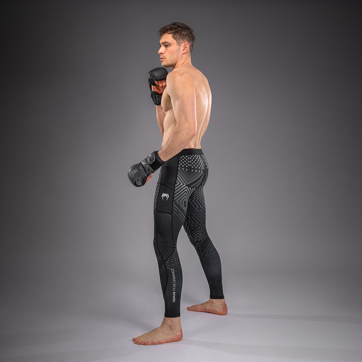 Venum Midnight Fury Spats - Black/Grey/Silver