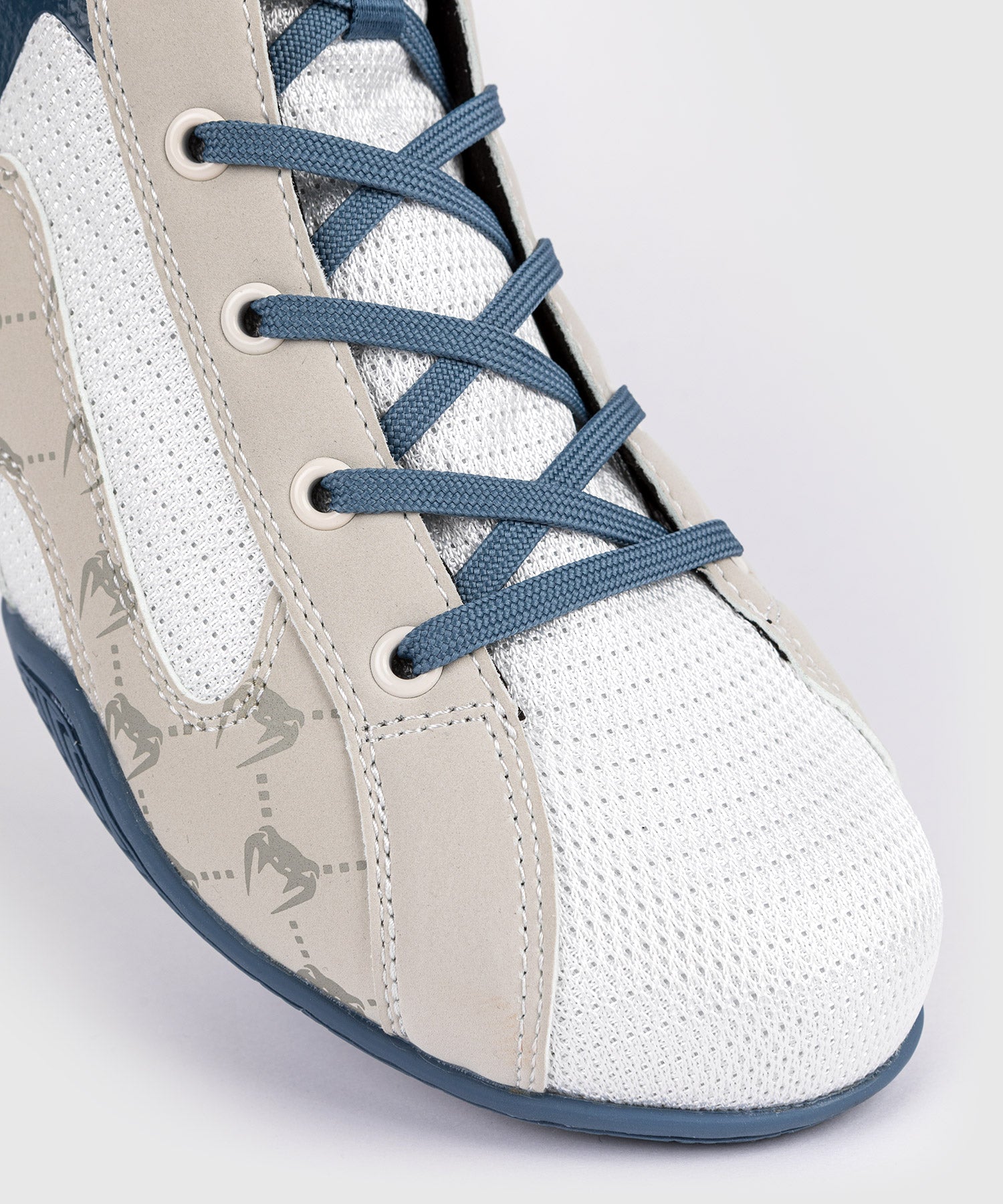 Venum Elite Evo Monogram Boxing Shoes - White/Blue - Venum Asia