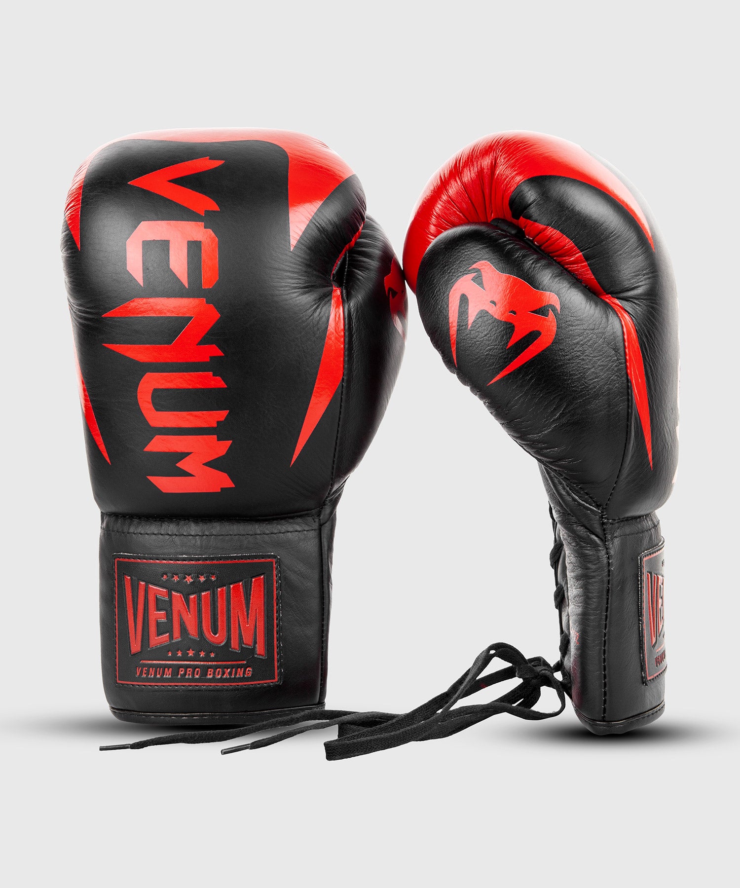 Venum Hammer Pro Boxing Gloves With Laces Black Red Venum Asia