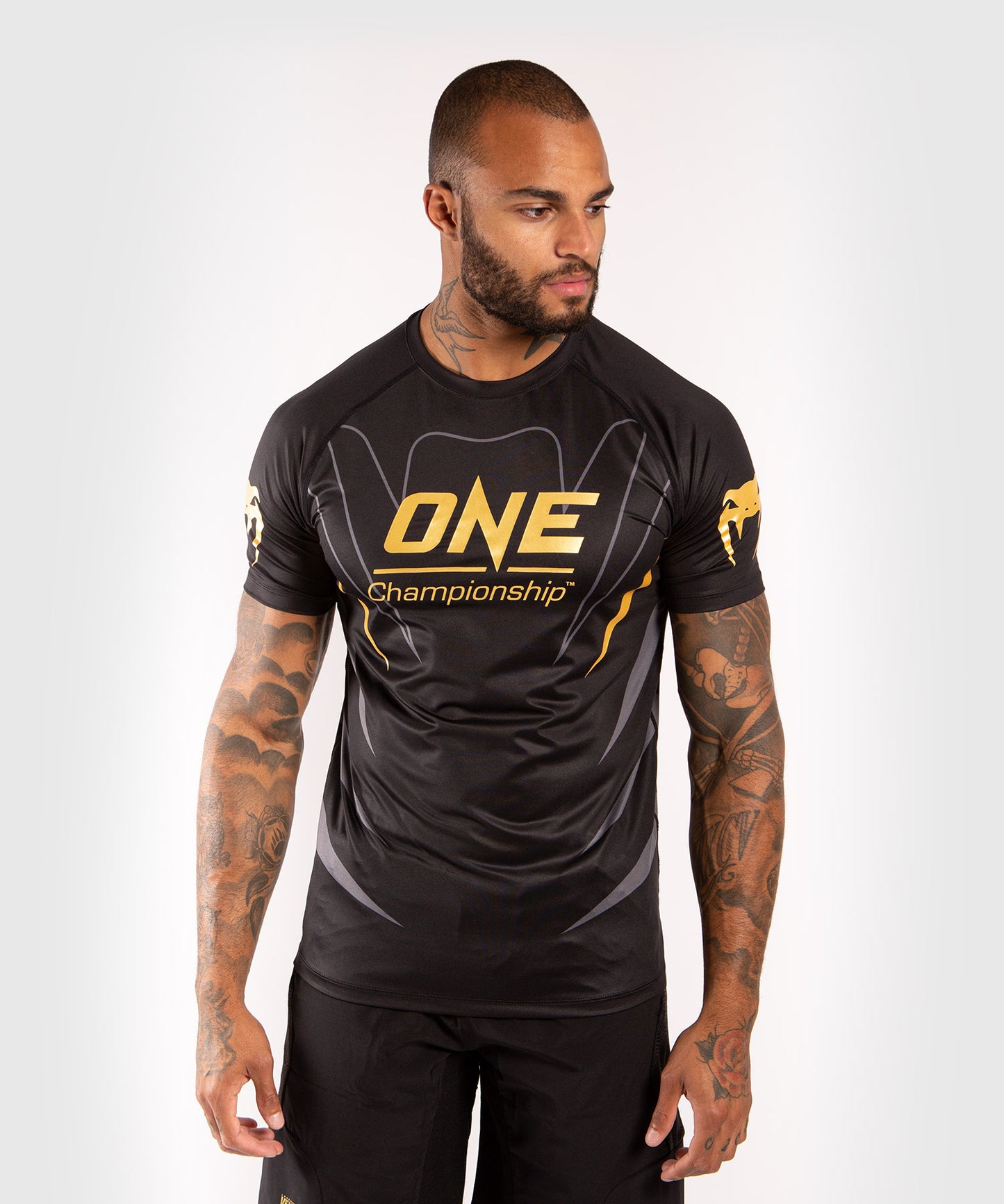 Venum x ONE FC Dry Tech T-shirt - Black/Gold