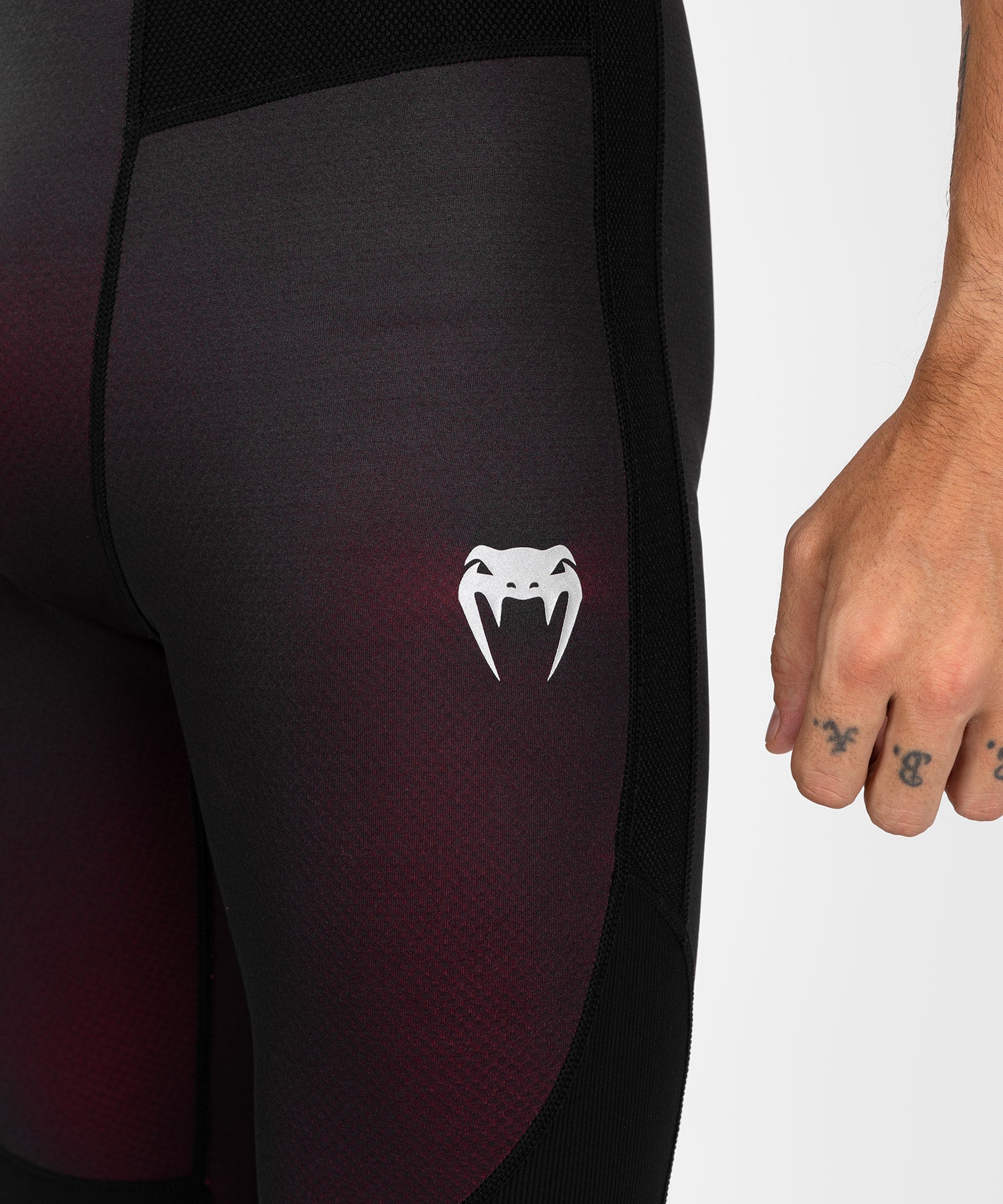 Pantalon de compression pour hommes UFC Performance Institute 2.0 - Noir/Rouge - Pantalons de compression