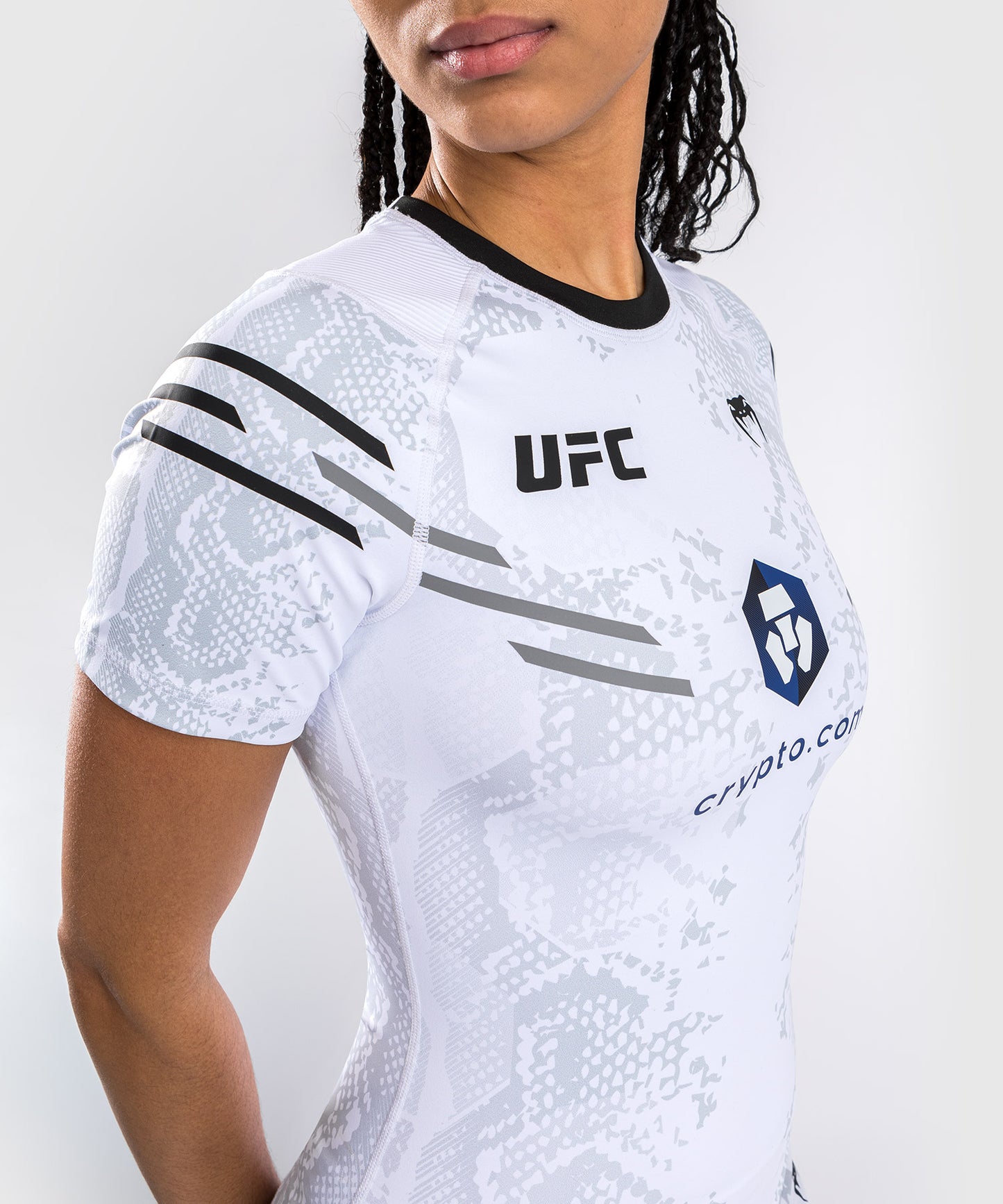 UFC Adrenaline by Venum Authentic Fight Night Women’s Performance Short-sleeve Rashguard - White
