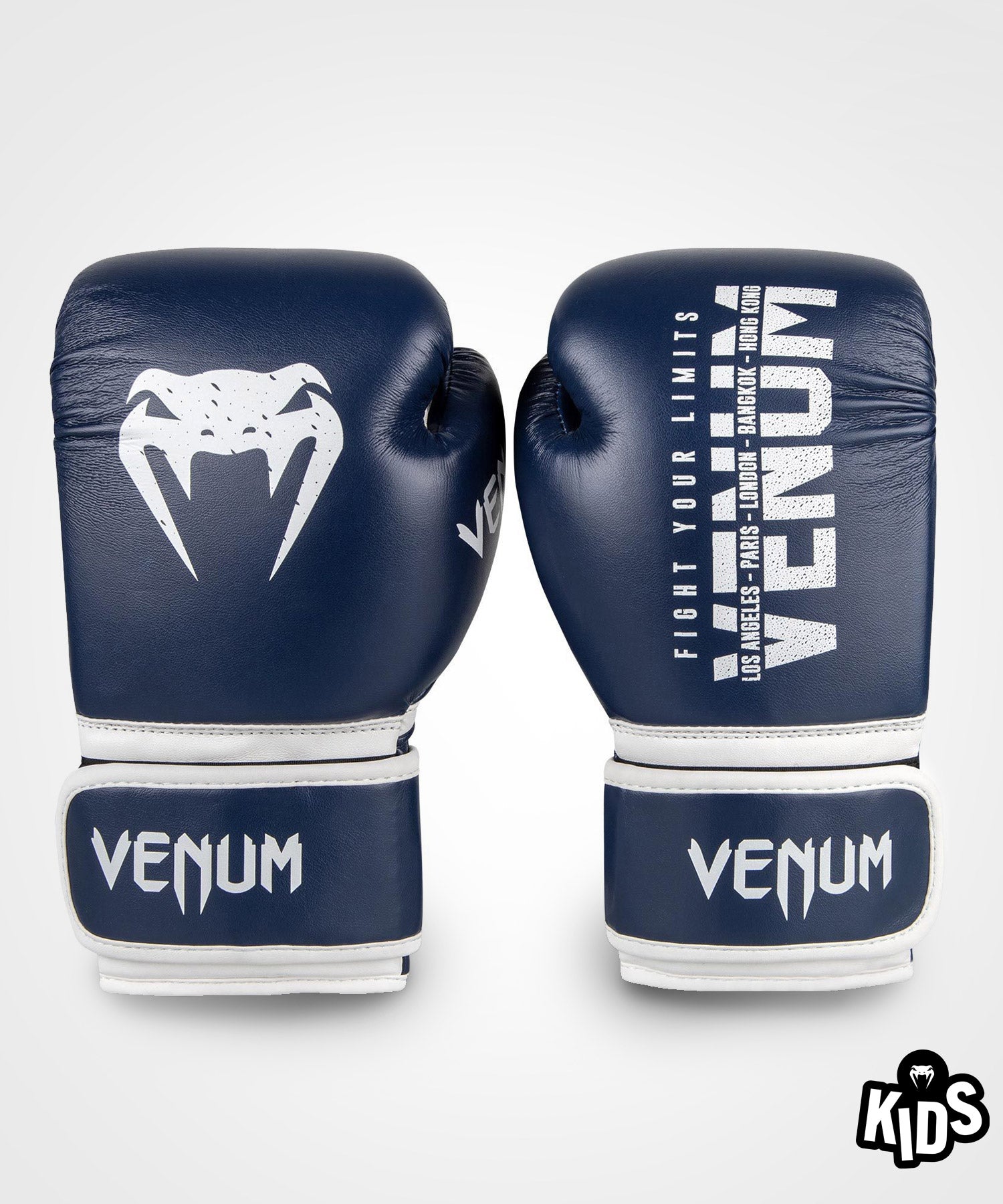 Venum Signature Kids Boxing Gloves Navy Blue