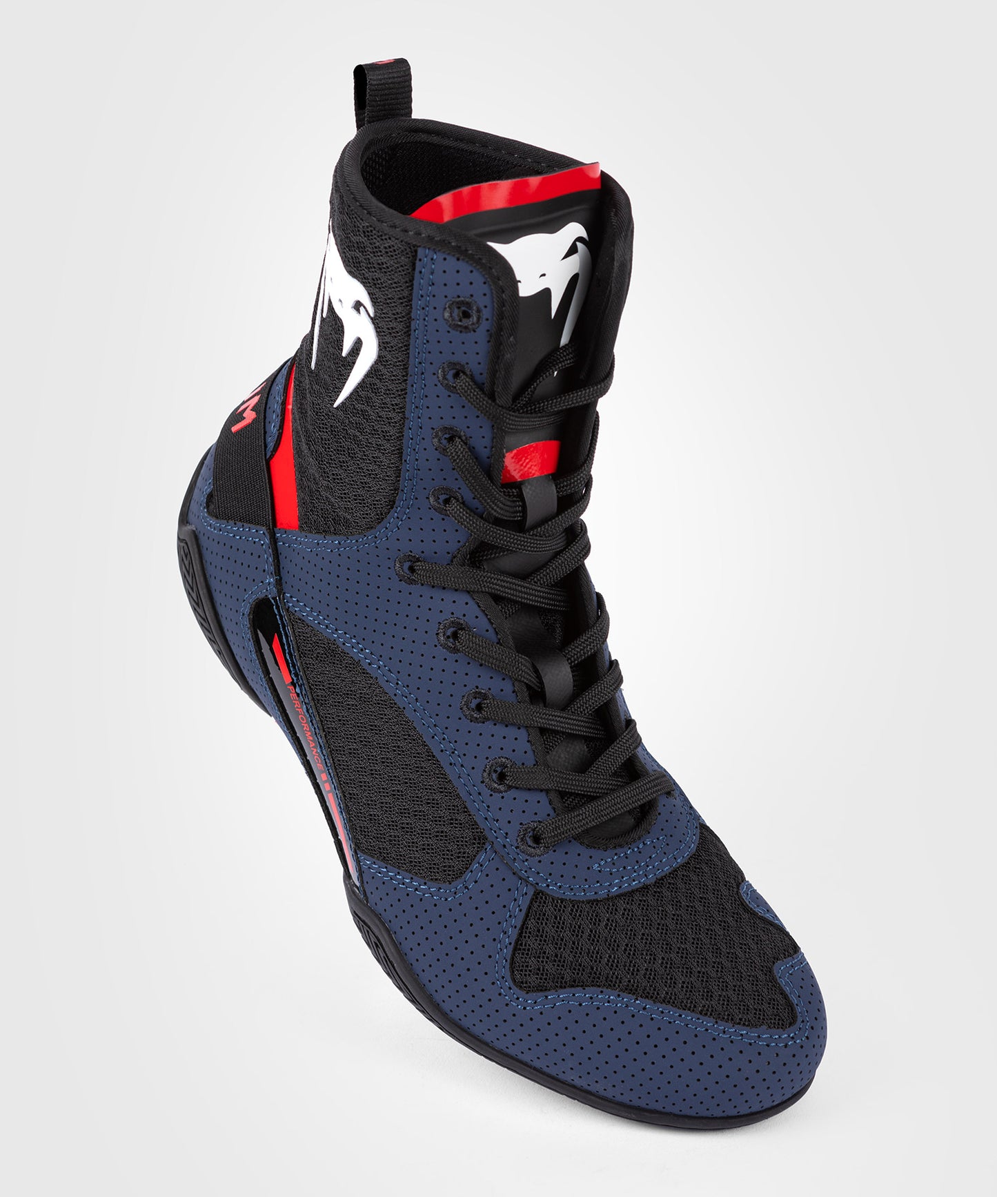 Venum Elite Boxing Shoes - Navy/Black/Red