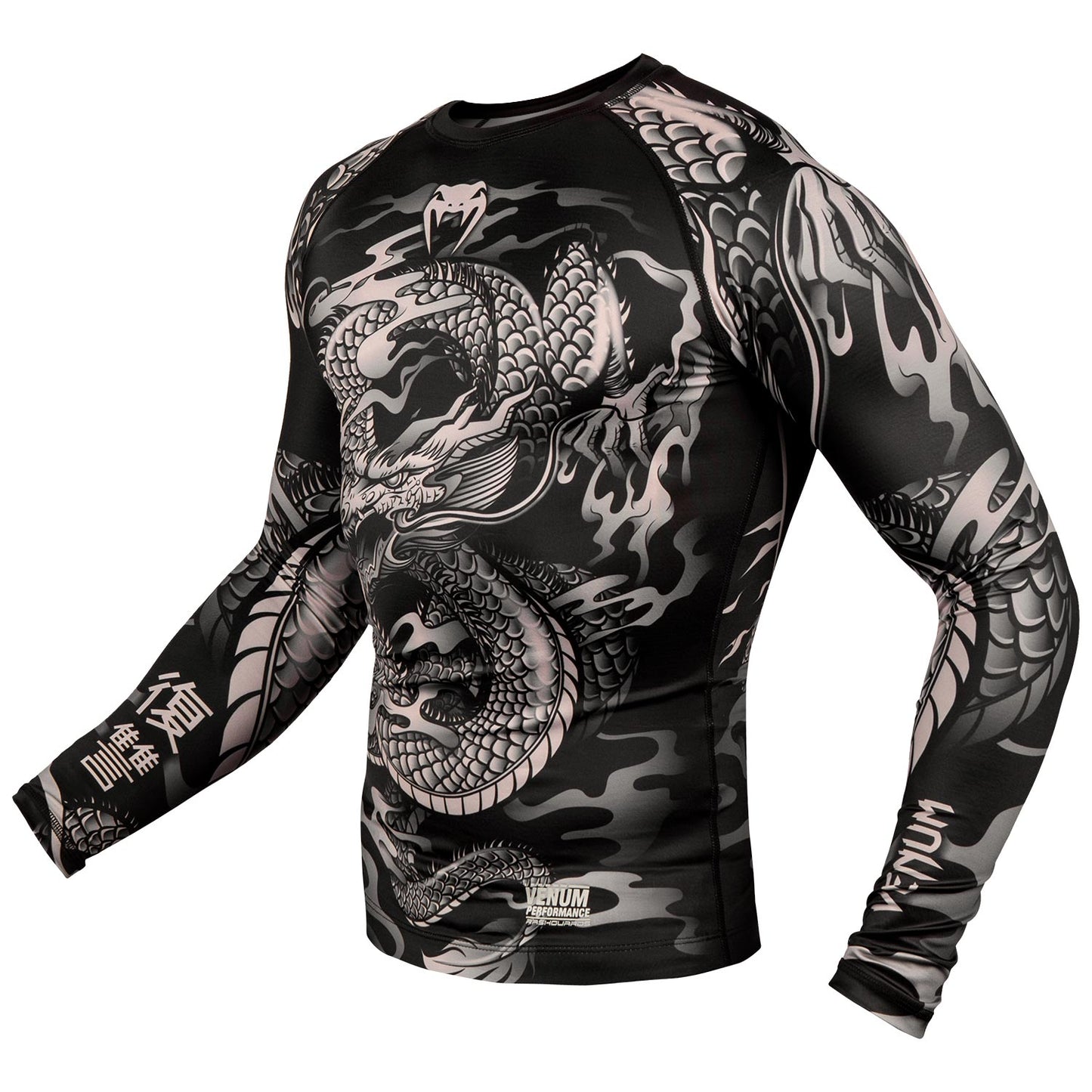 Venum Dragon's Flight Rashguard - Long Sleeves - Black/Sand