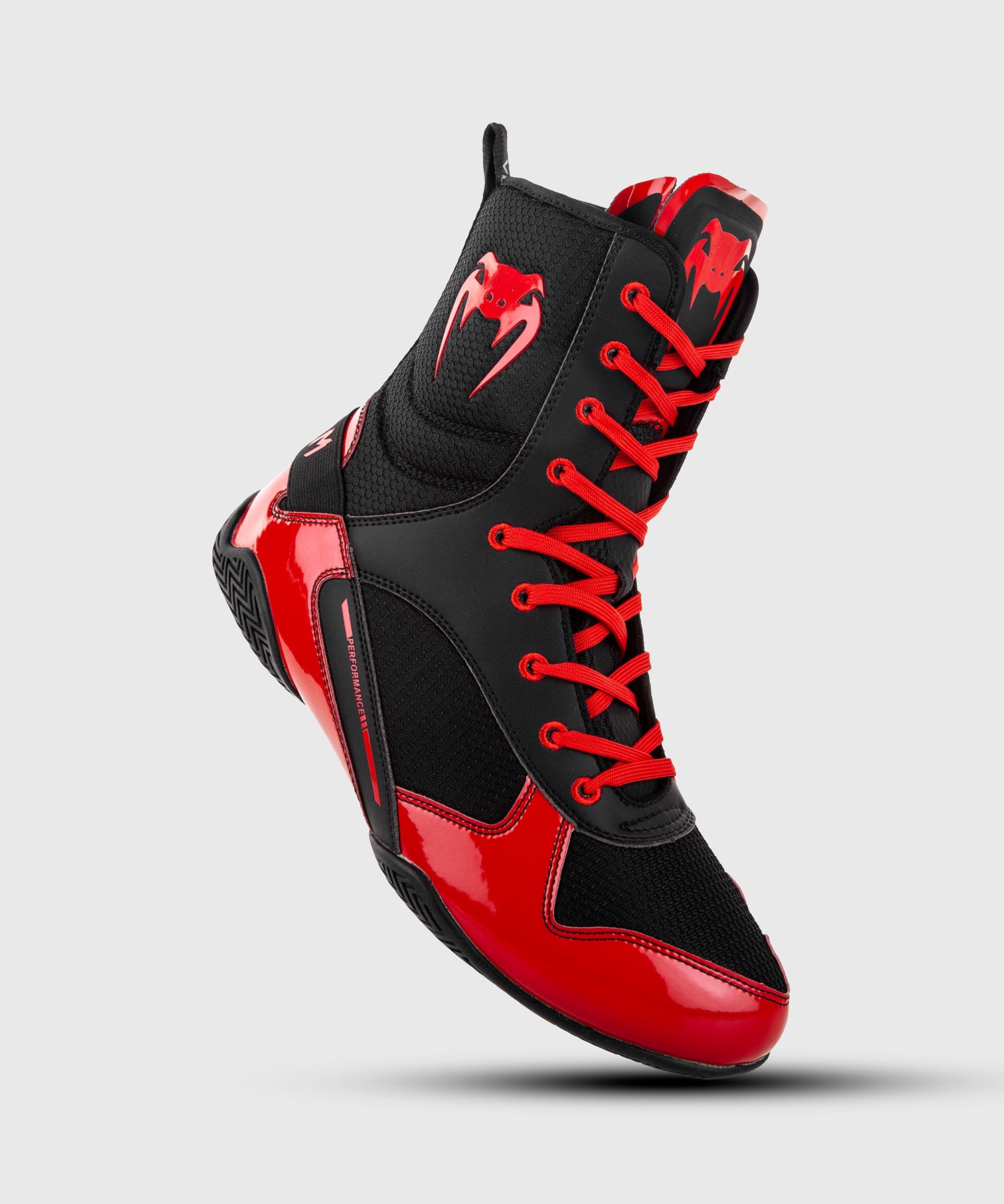 Venum Elite Boxing Shoes - Black/Red - Venum Asia