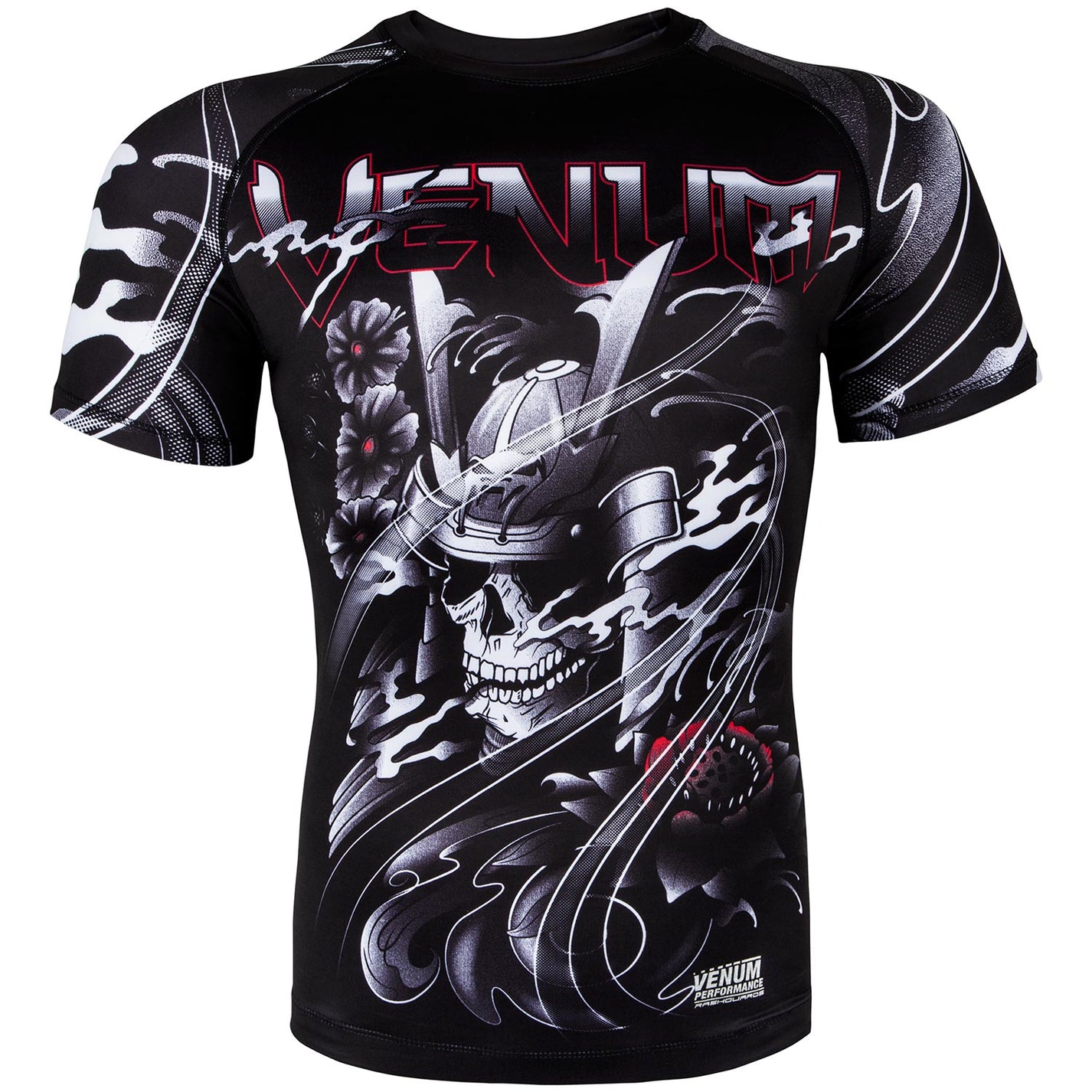 Venum Samurai Skull Rashguard Short Sleeves Black Venum Asia