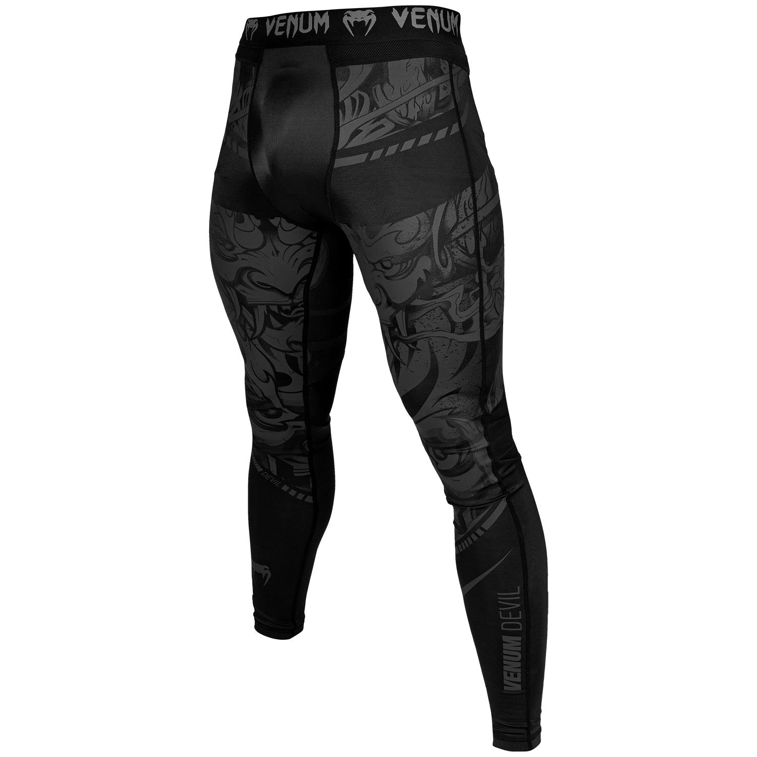 Venum Devil Compression Tights - Black/Black - Venum Asia