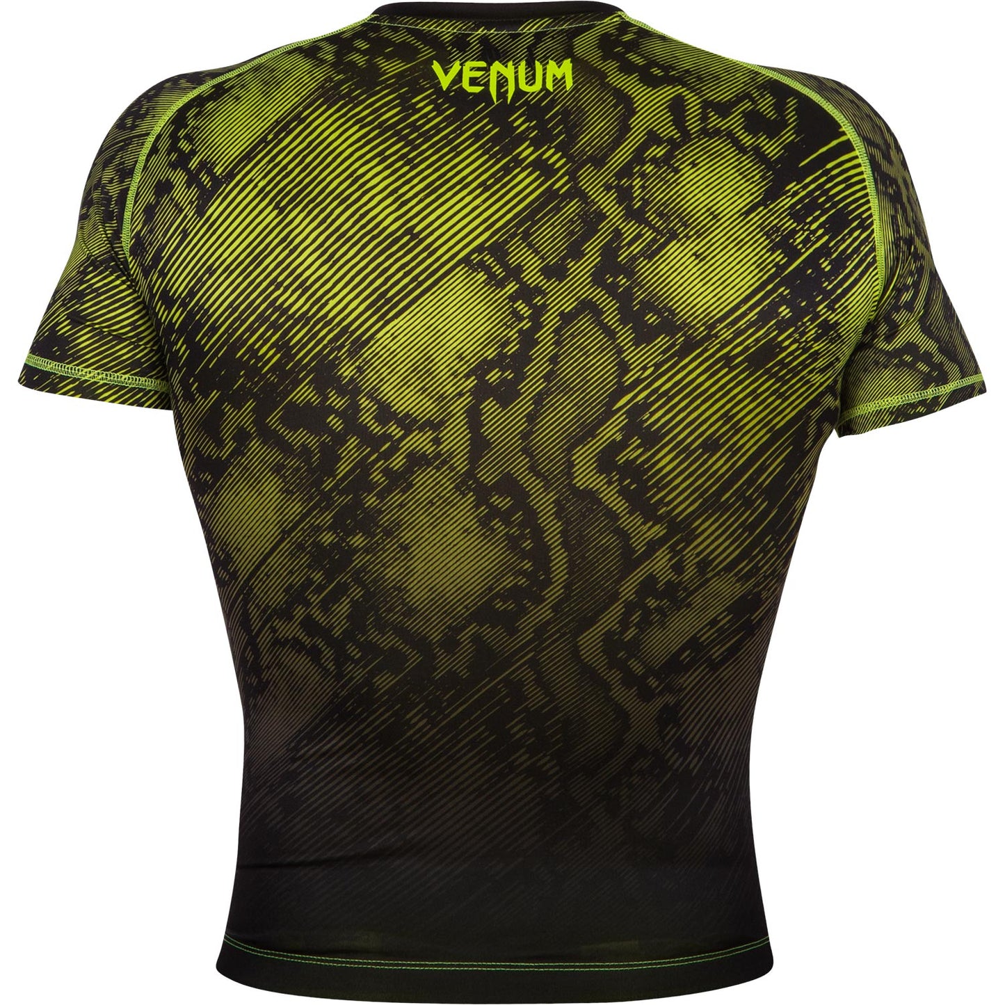 Venum Fusion Compression T-shirt - Short Sleeves - Black/Yellow