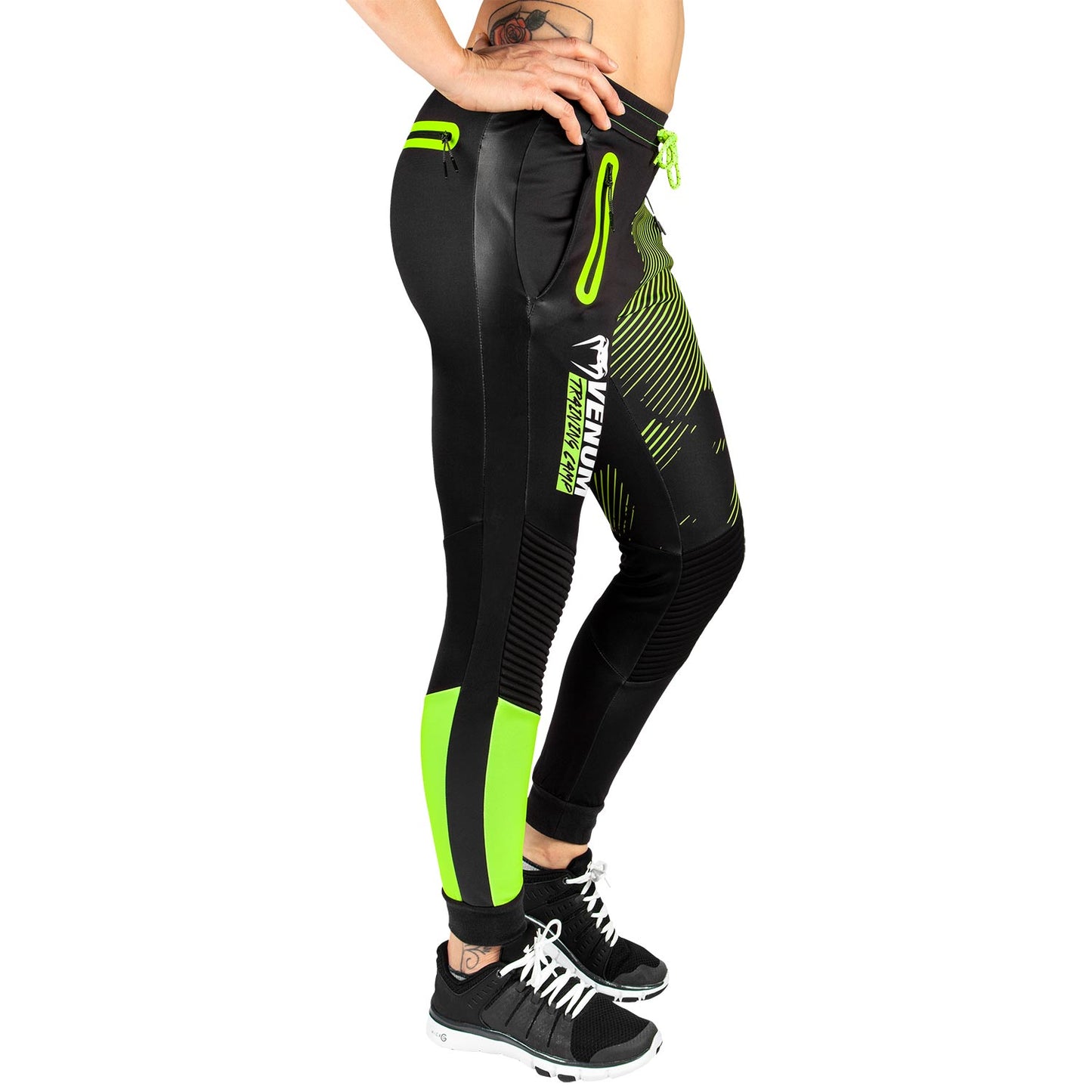 Venum Training Camp 2.0 Joggers - Black/Neo Yellow - For Women - Exclusive