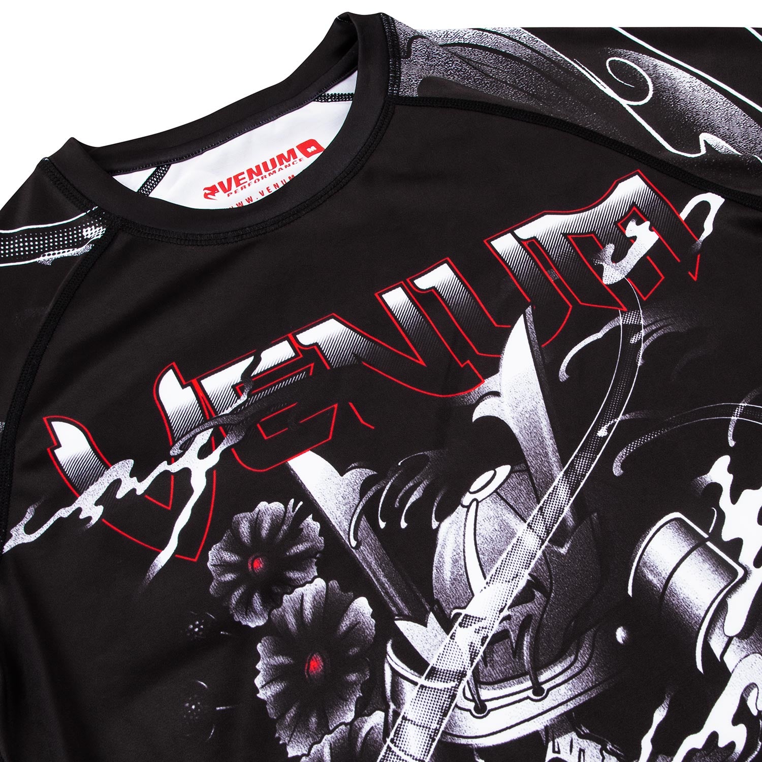 Venum Samurai Skull Rashguard Short Sleeves Black Venum Asia