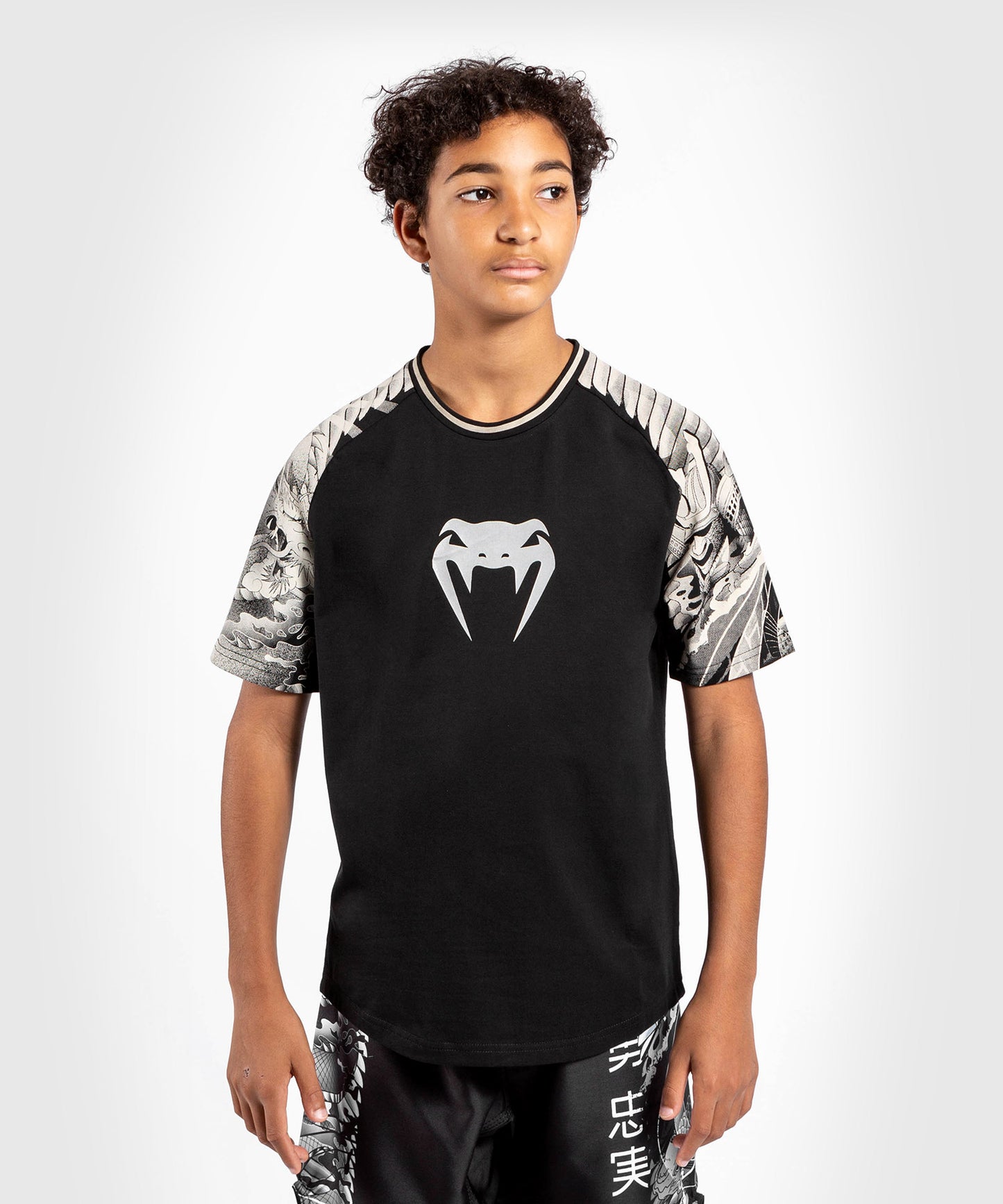 Venum YKZ21 Kids T-shirt – Black/White