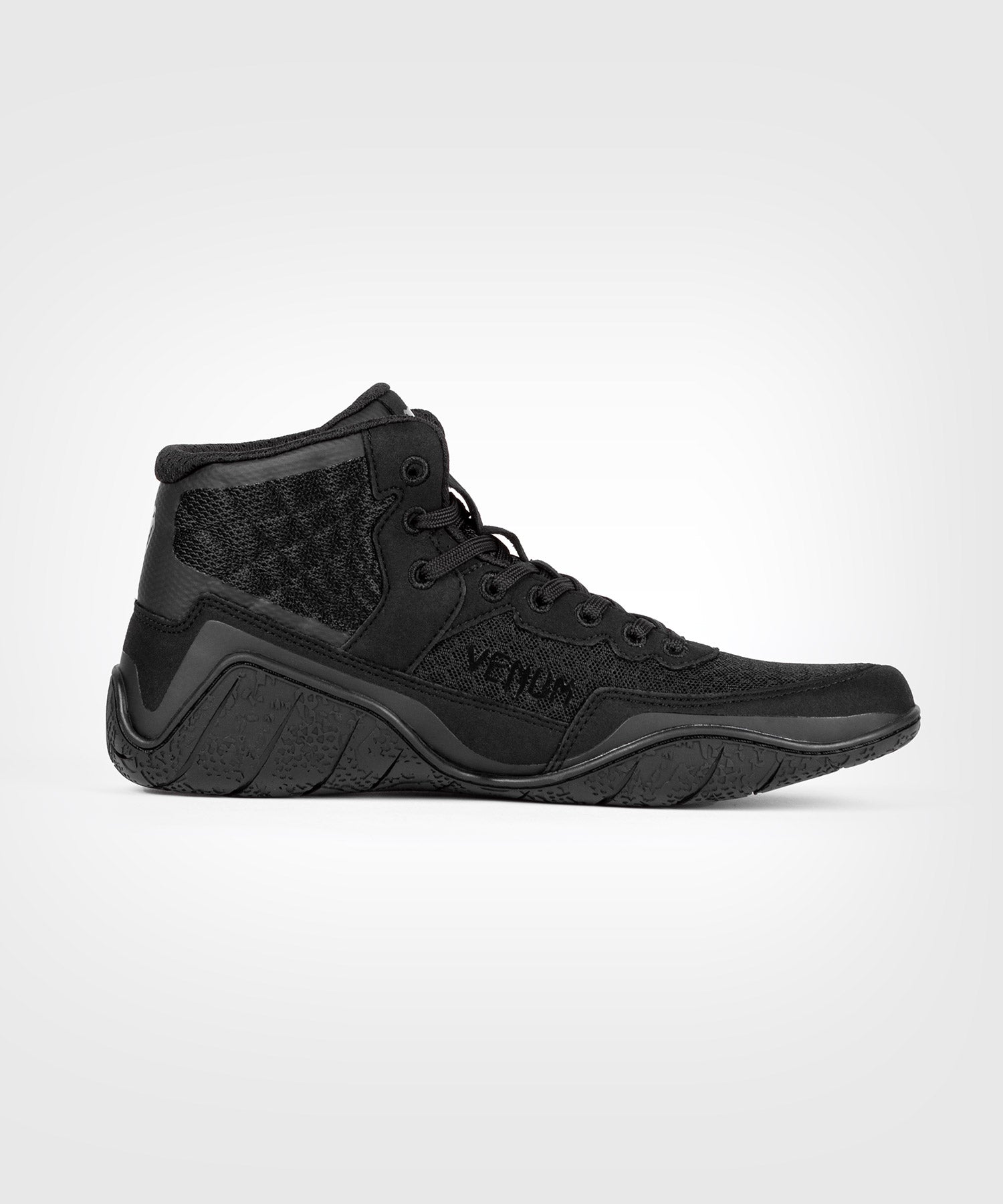 商品画像：Venum Elite Wrestling Shoes - Black/Black - Venum Asia 1