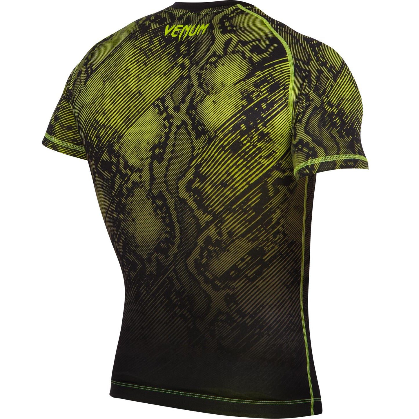 Venum Fusion Compression T-shirt - Short Sleeves - Black/Yellow