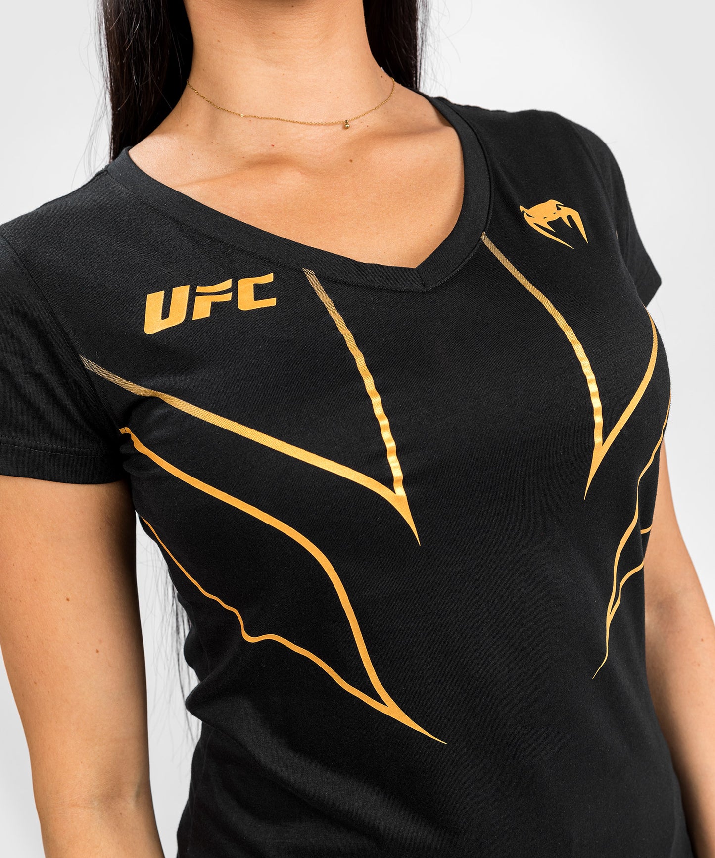 Camiseta Ufc Venum Personalizada Auténtica Fight Night 2.0 Mujer - Negra, Camisetas Dry Tech