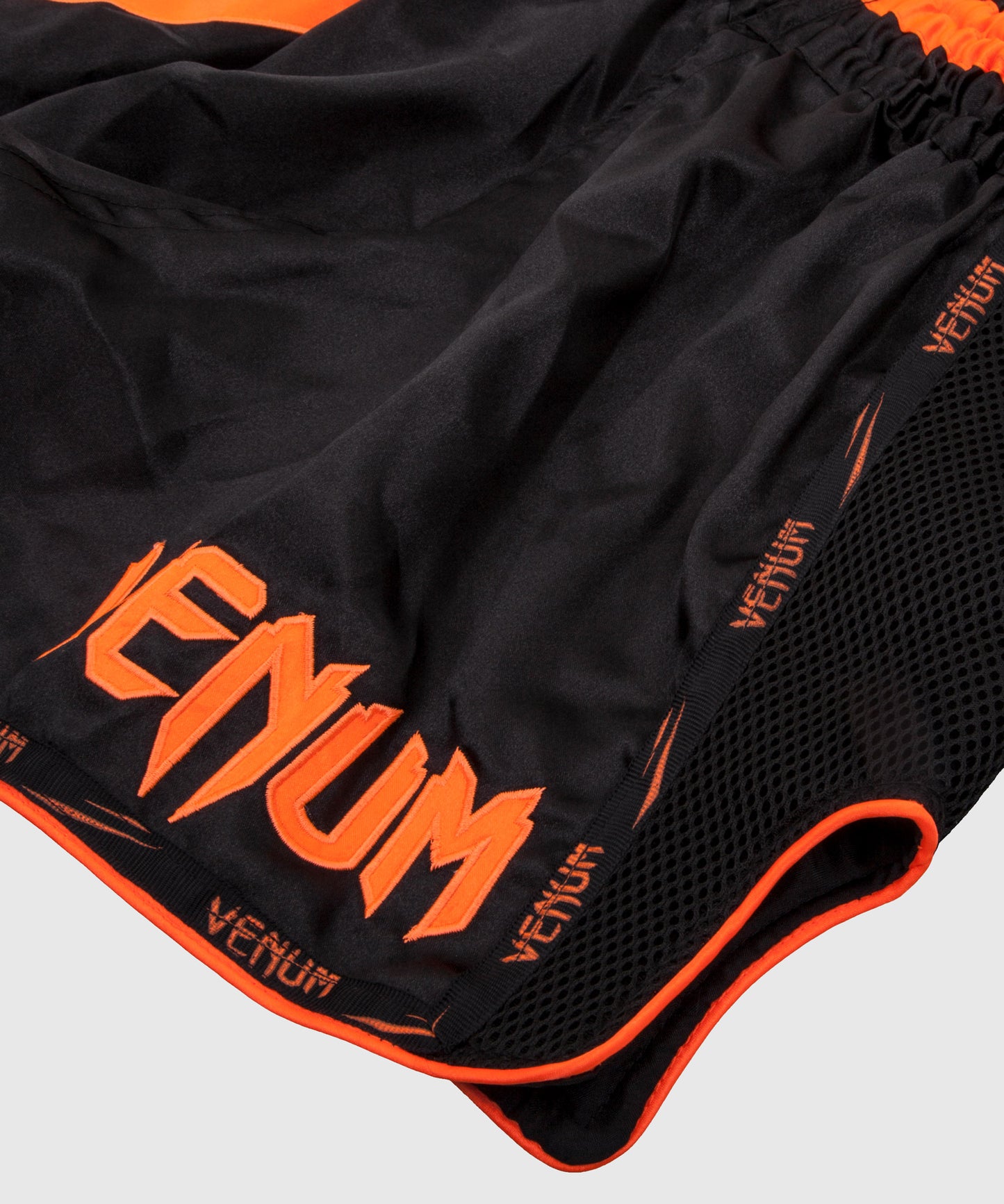 Venum Giant Muay Thai Shorts - Black/Neo Orange