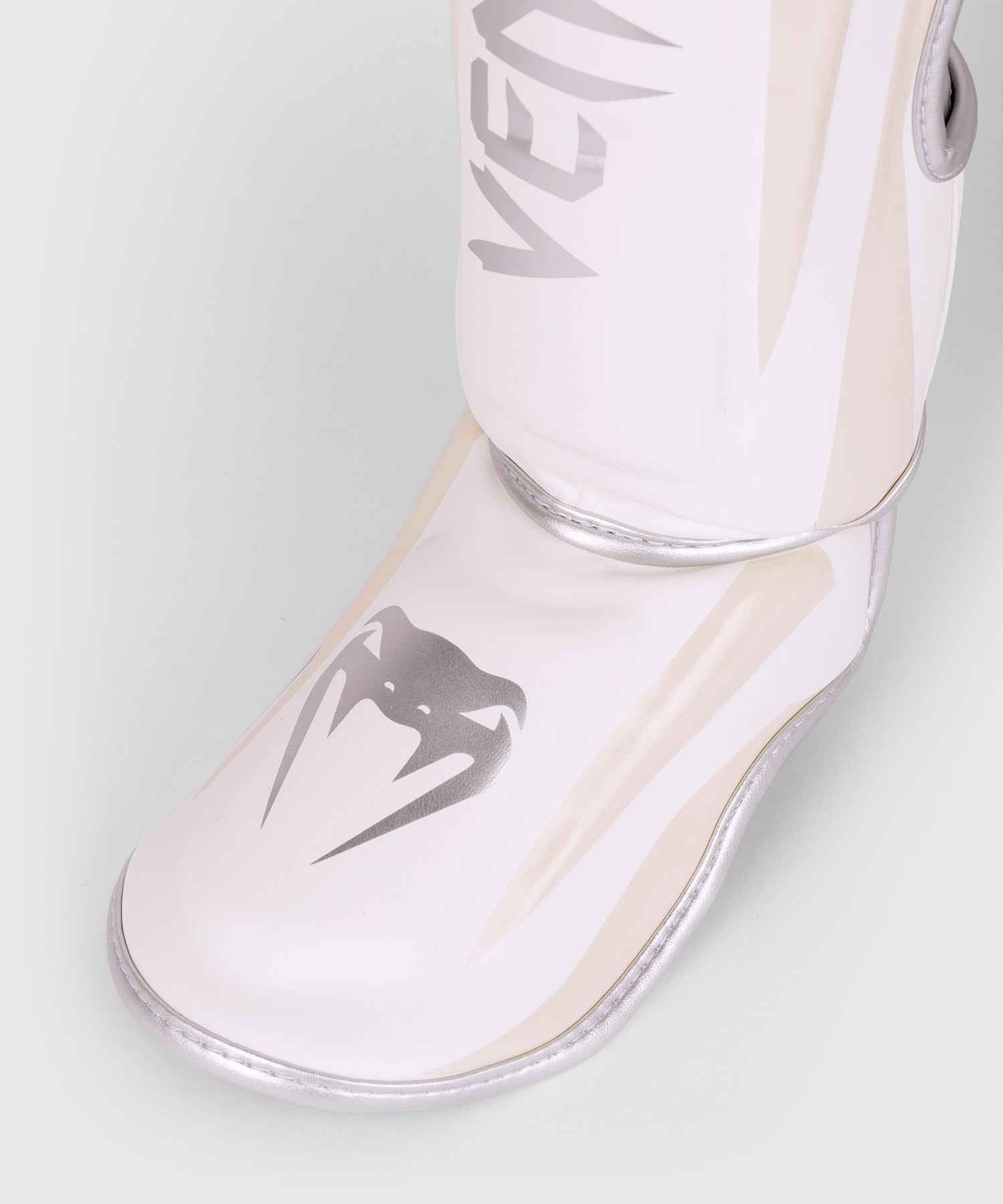 Venum Elite Shin Guards - White/Silver-Pink - Venum Asia