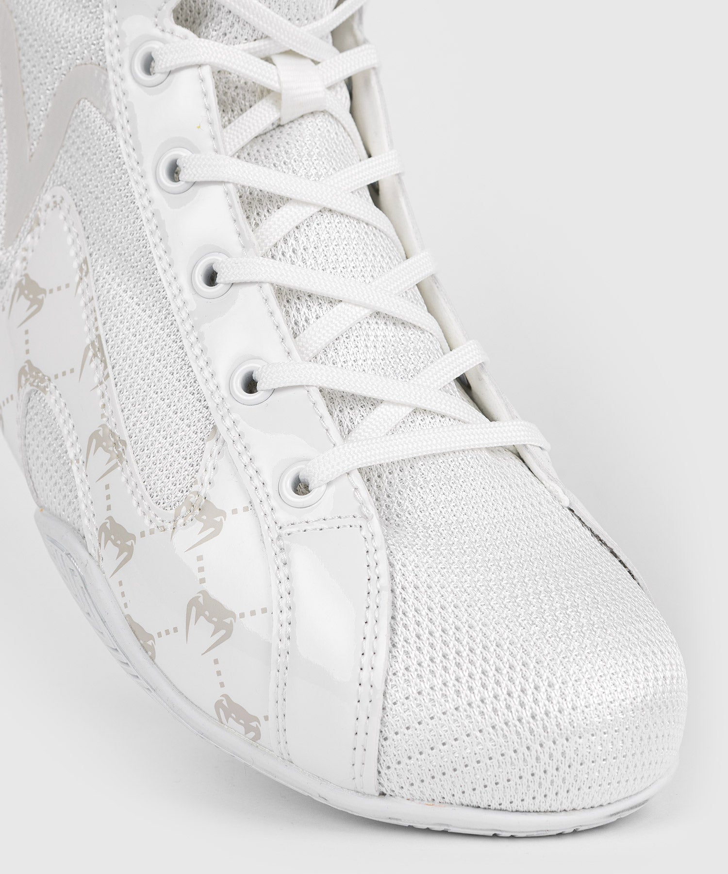 Venum Elite Evo Monogram Boxing Shoes - White/Off-White - Venum Asia