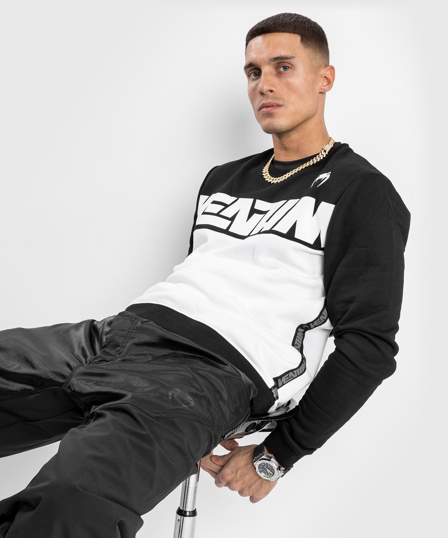 Venum Connect Crewneck Sweatshirt Black White Venum Asia