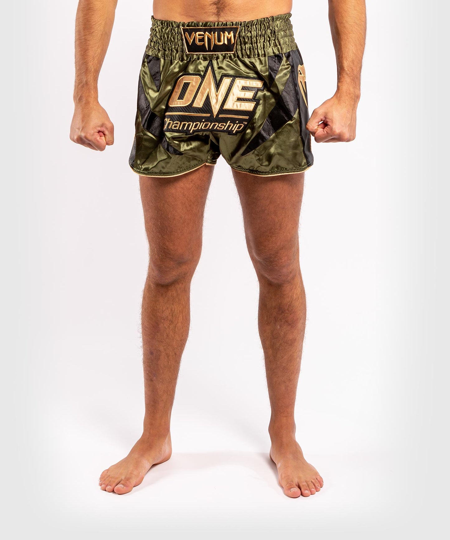 Venum x ONE FC Muay Thai Shorts - Khaki/Gold