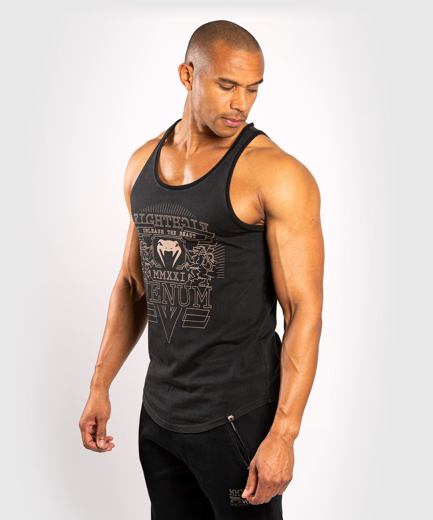 Venum Lions21 Tank Top - Black/Sand