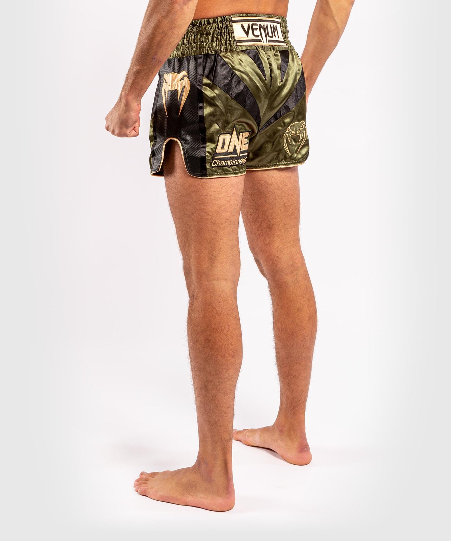 Venum x ONE FC Muay Thai Shorts - Khaki/Gold
