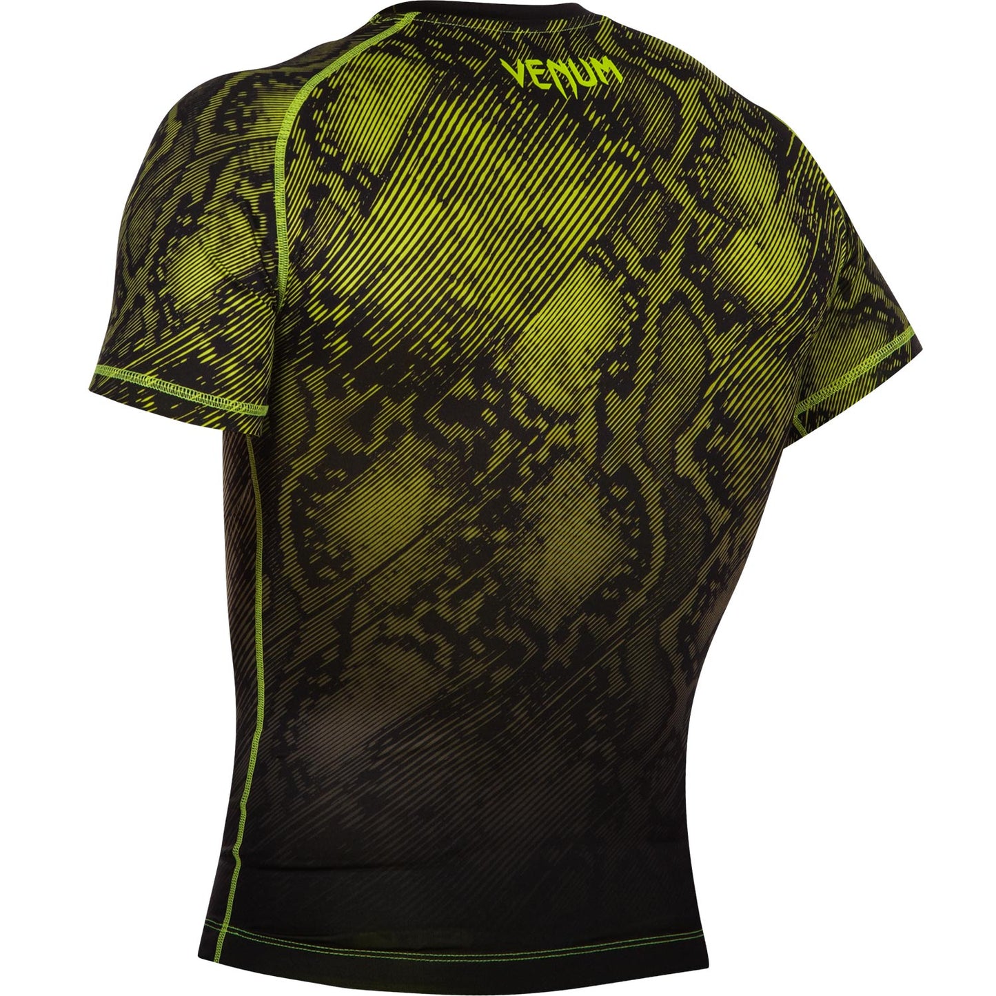 Venum Fusion Compression T-shirt - Short Sleeves - Black/Yellow