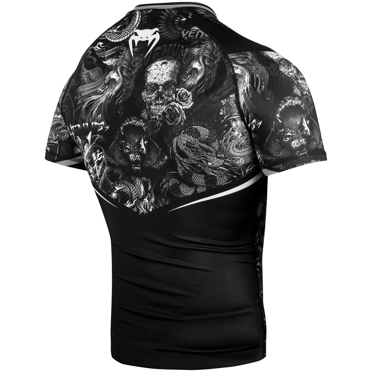 Venum Art Rashguard - Short Sleeves - Black/White