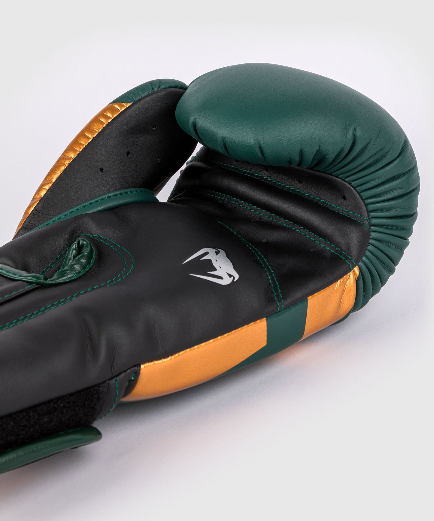 Venum Elite Boxing Gloves - Green/Bronze/Silver