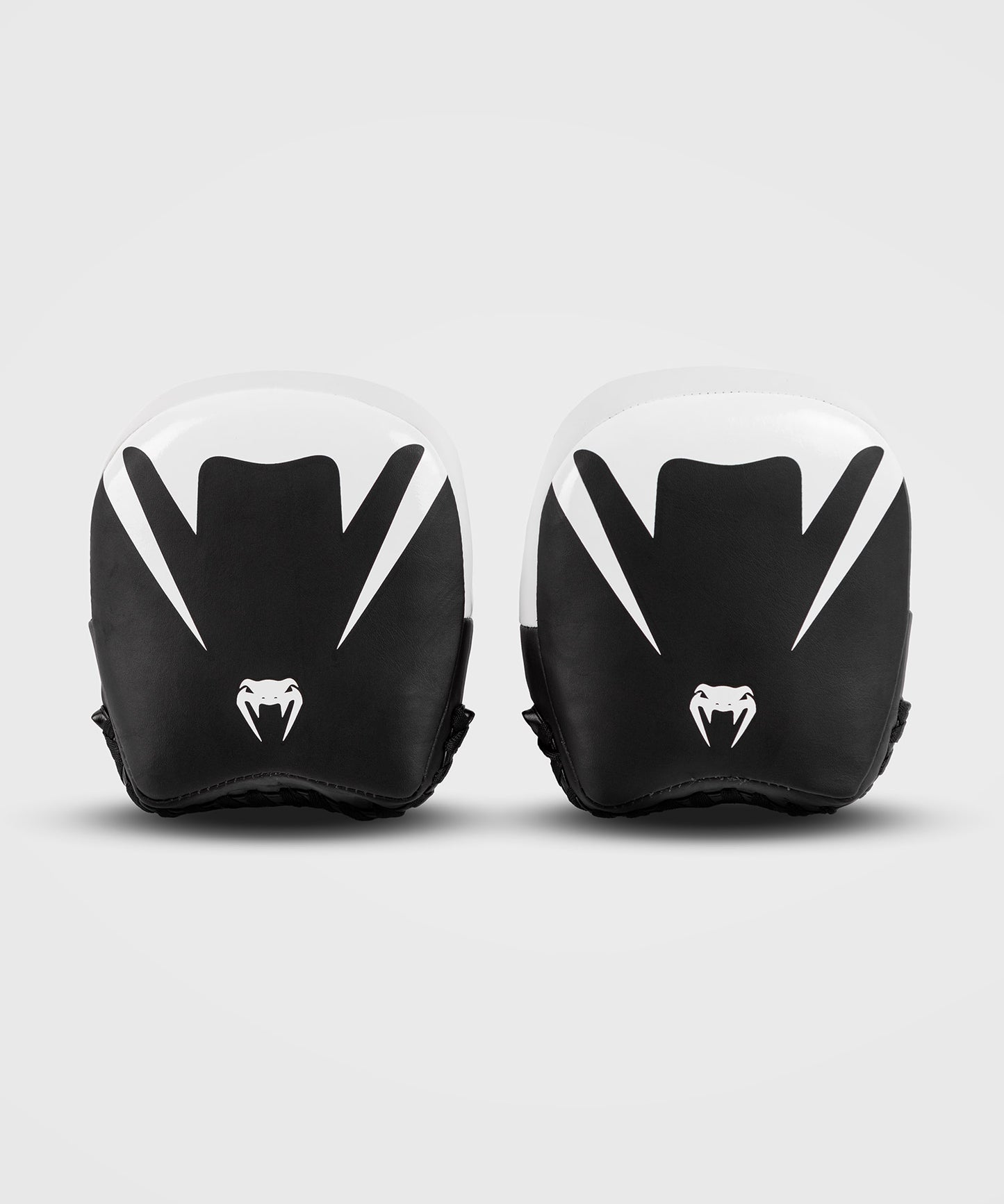 Venum Elite Thick Coaching Mitts Leather Mini (Pair) - Black/White