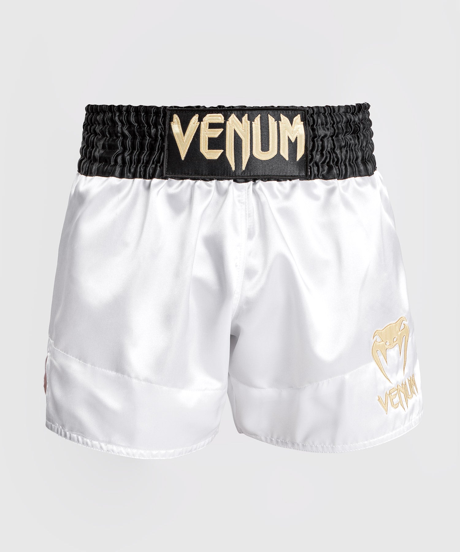 Venum Classic Muay Thai Short - White/Gold/Black S