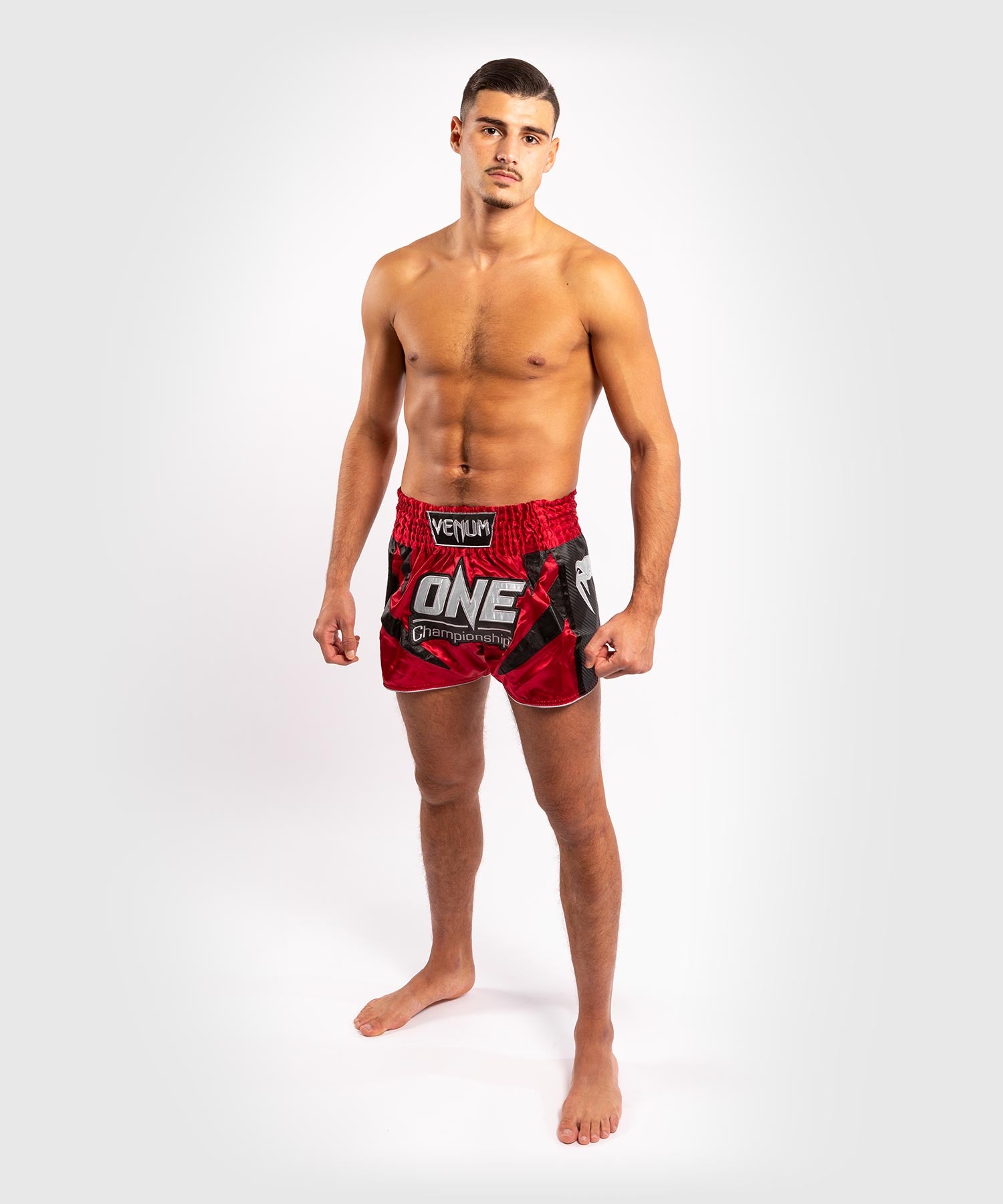 Venum x ONE FC Muay Thai Shorts - Red - Venum Asia