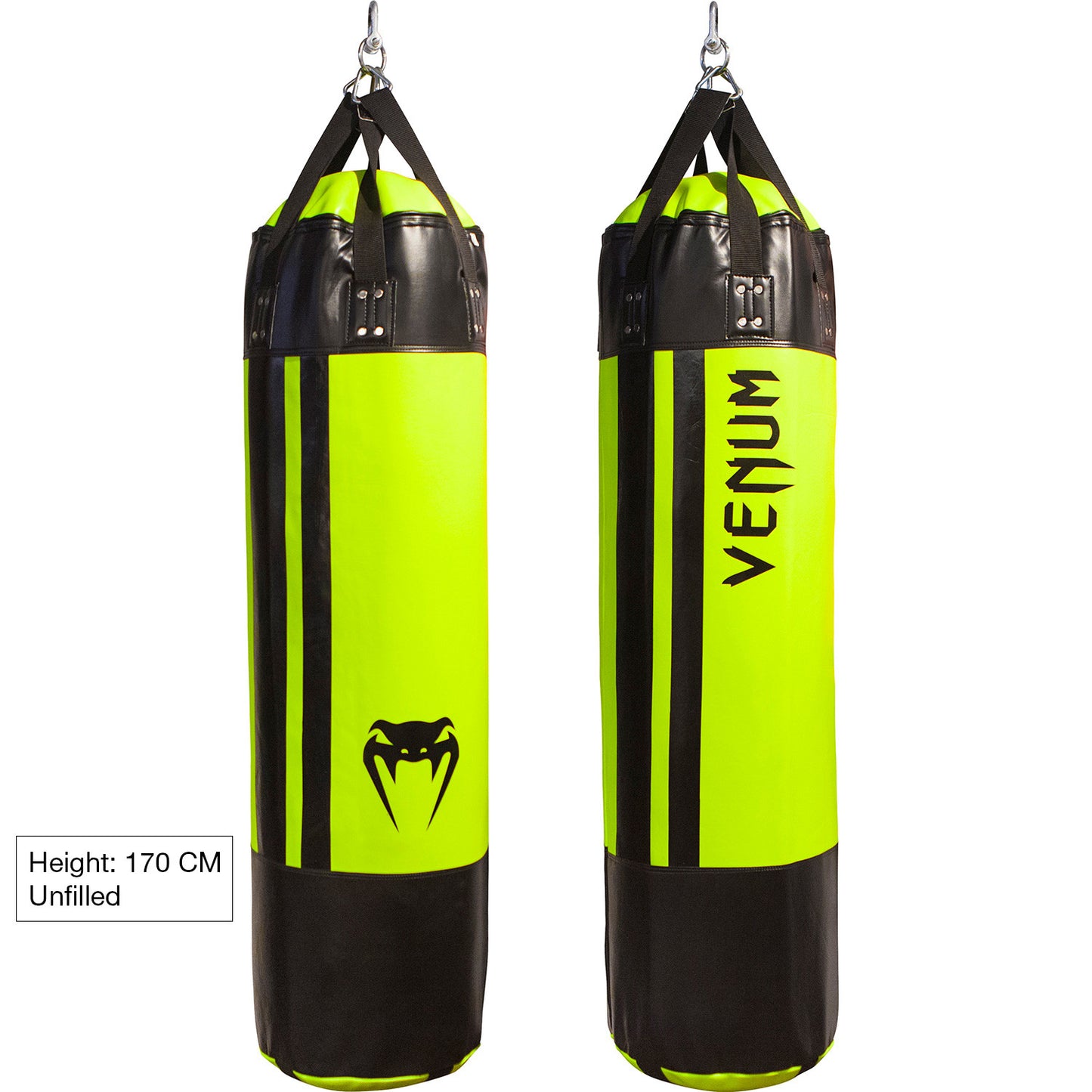 Venum Hurricane Punching Bag - 170 cm - Unfilled - Black/Neo Yellow