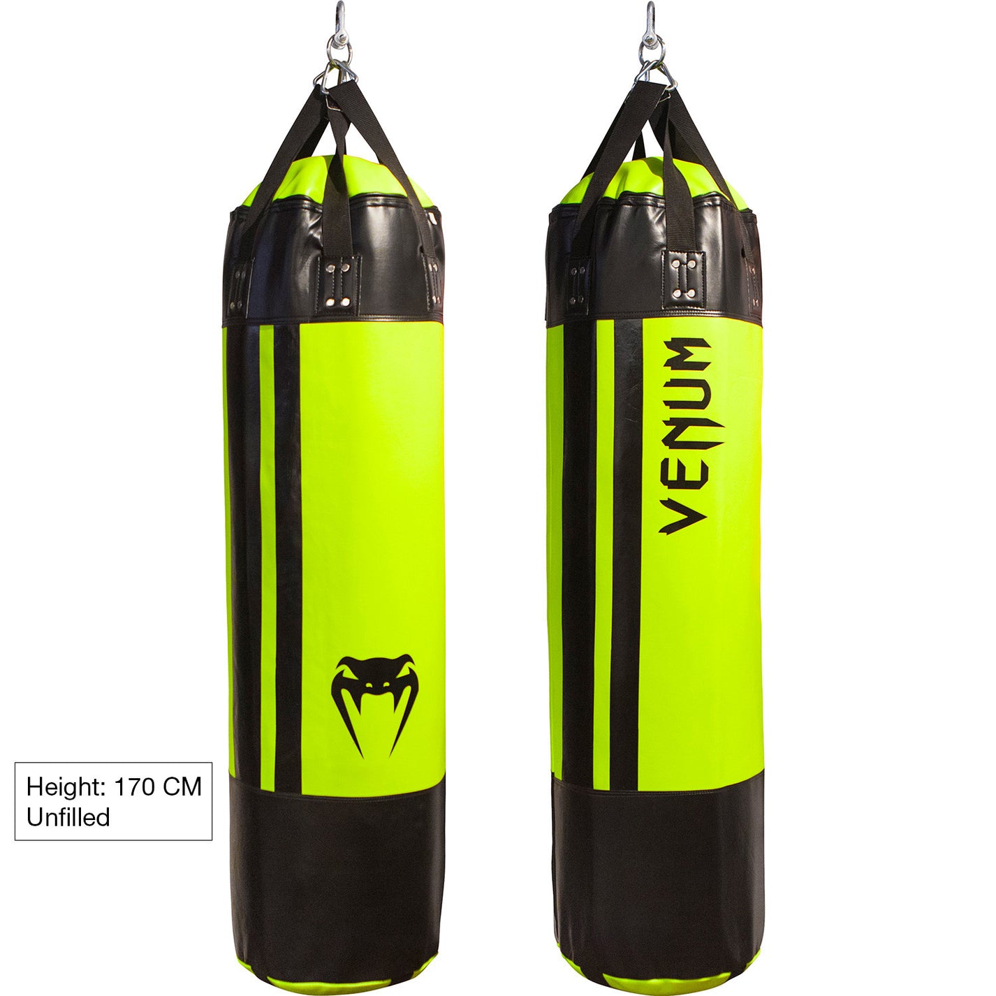 Venum Hurricane Punching Bag 170 cm Unfilled Black/Neo Yellow