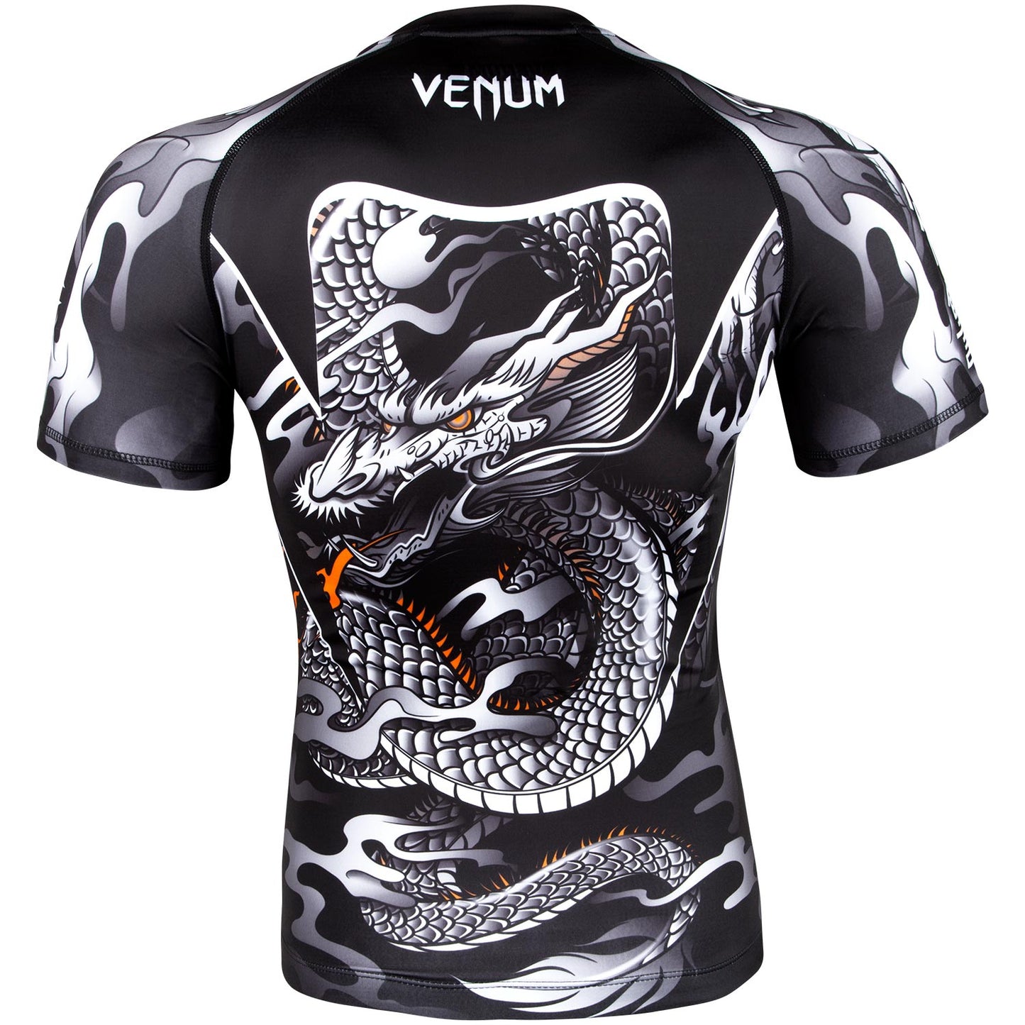 Venum Dragon's Flight Rashguard - Short Sleeves - Black/White
