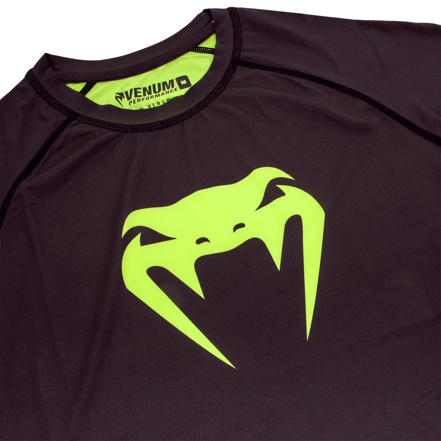 Venum Contender 3.0 Compression T-shirt - Short Sleeves - Black/Neo Yellow