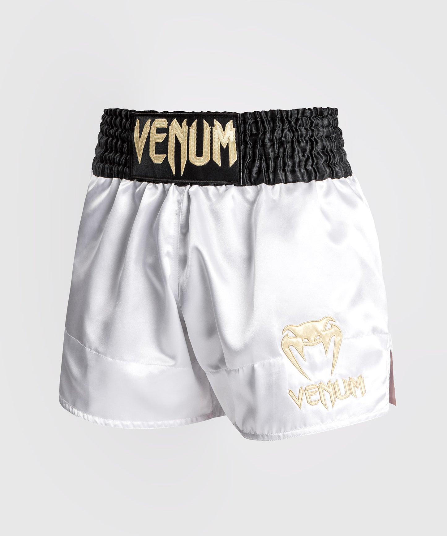 Venum Classic Muay Thai Short - White/Gold/Black