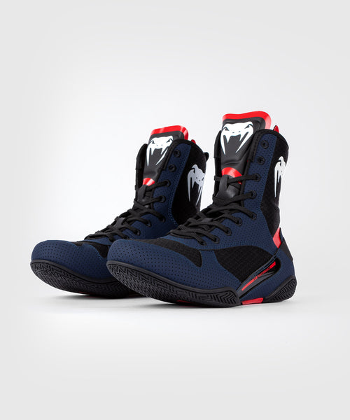 Venum Elite Boxing Shoes Navy Black Red Venum Asia