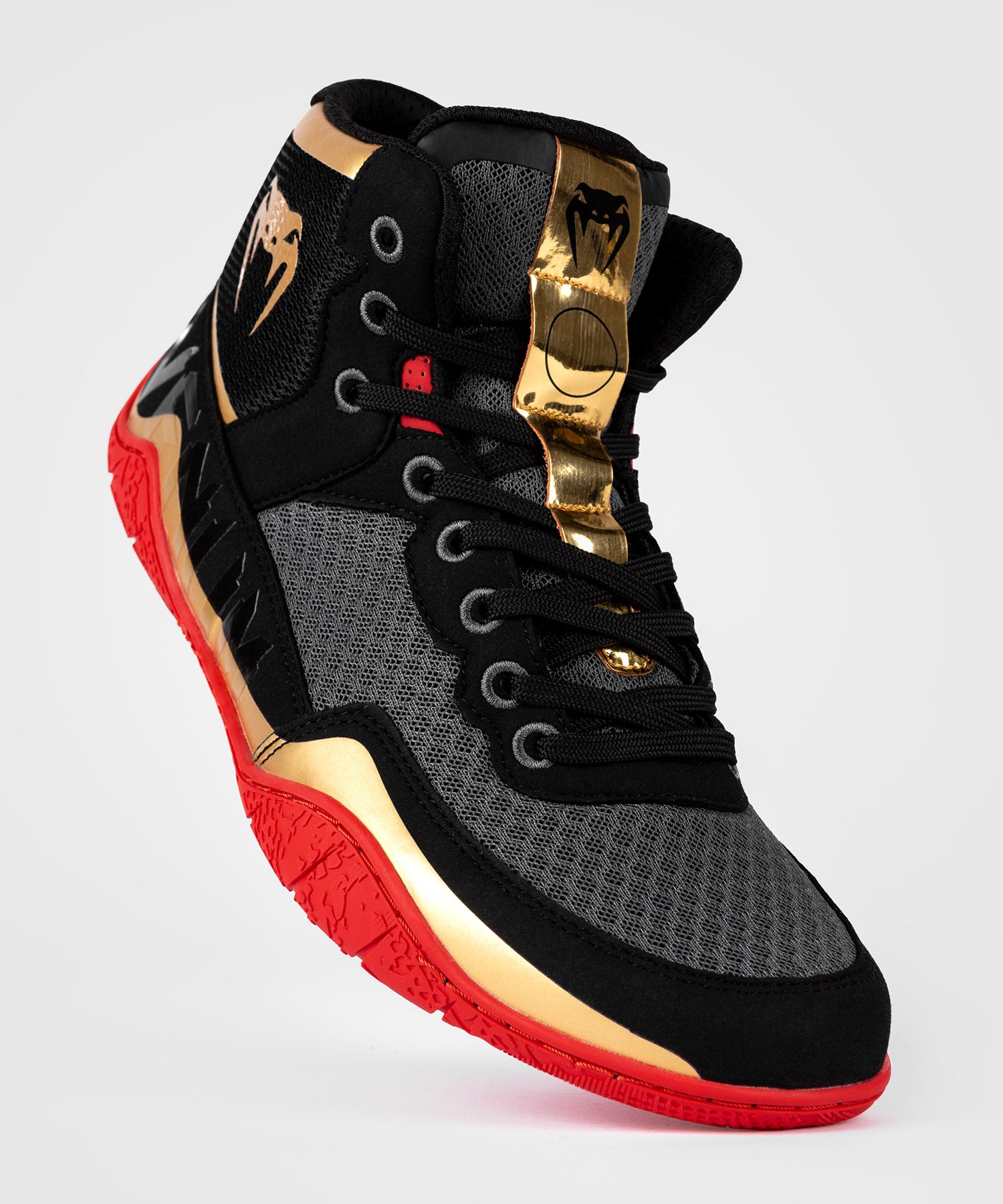 Venum Elite Wrestling Shoes Black Gold Red Venum Asia
