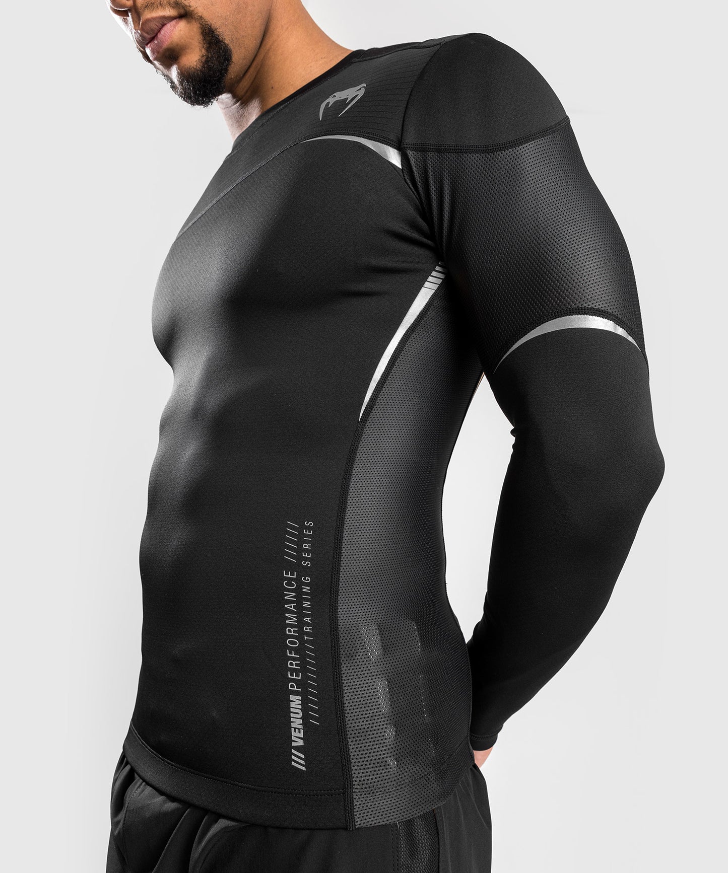 Venum Tempest 2.0 Rashguard Long Sleeves – Black/Grey