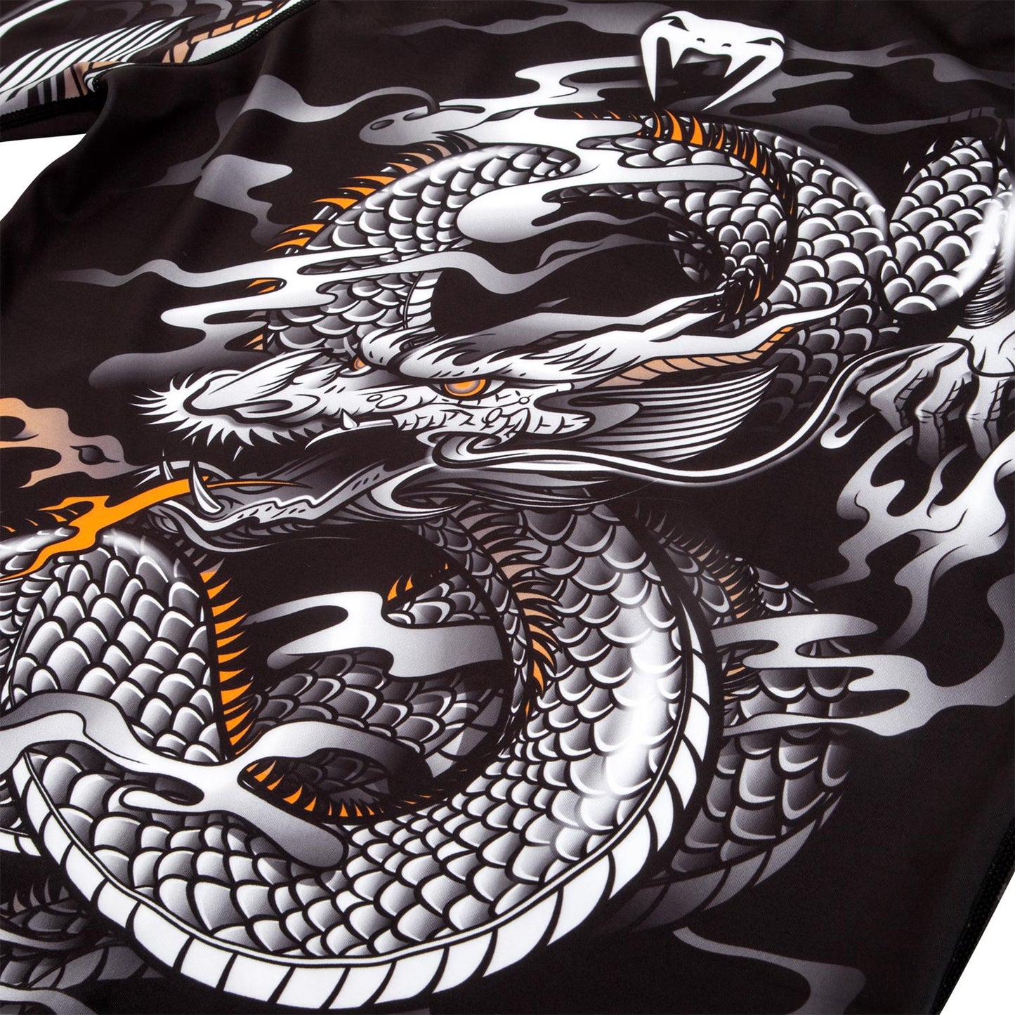 Venum Dragon's Flight Rashguard - Short Sleeves - Black/White