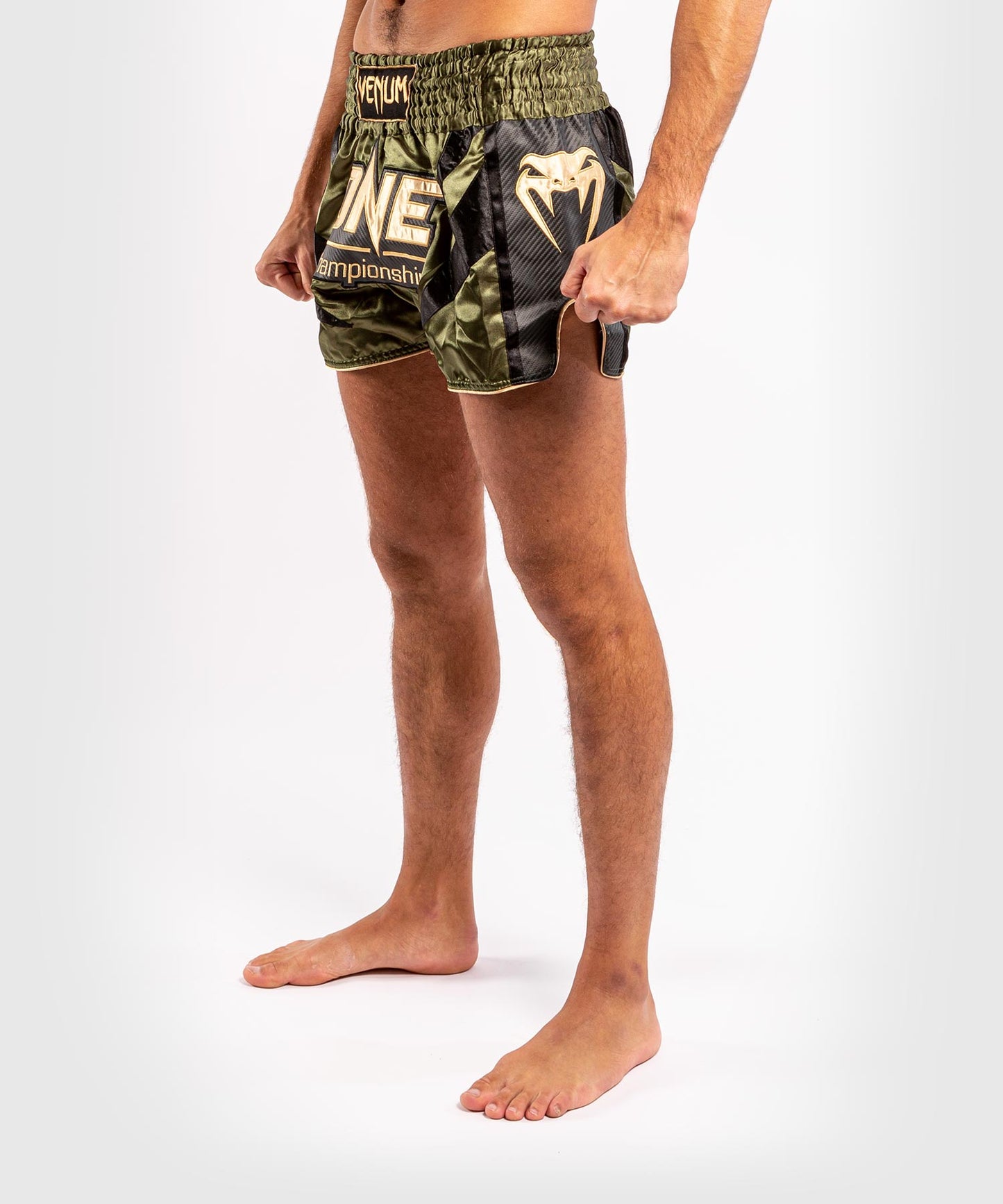 Venum x ONE FC Muay Thai Shorts - Khaki/Gold