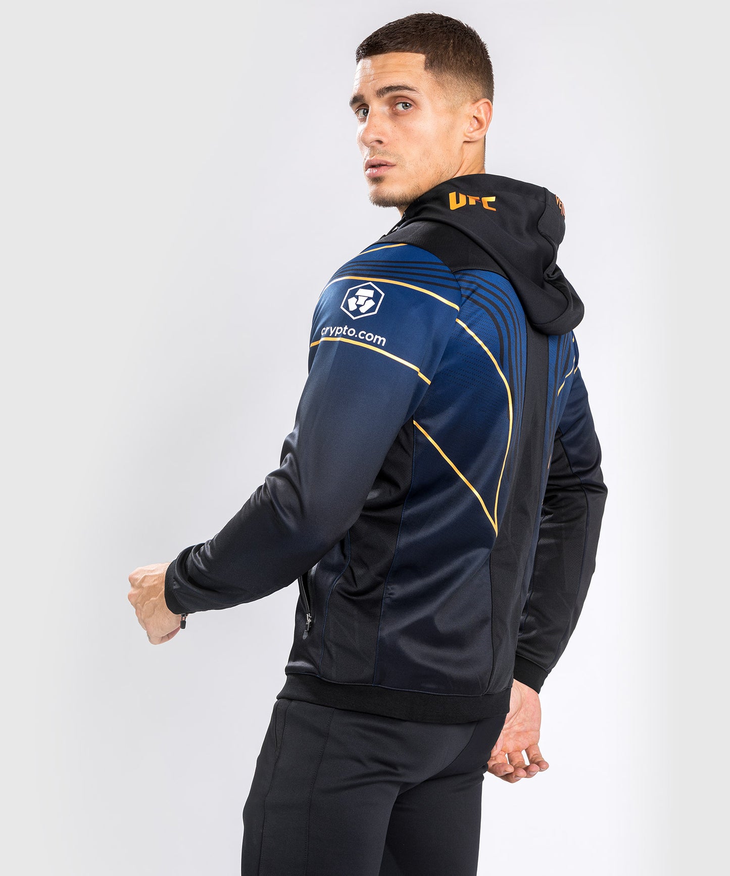 UFC AUTHENTIC FIGHT NIGHT 2.0 KIT BY VENUM MEN'S WALKOUT HOODIE - Midnight Edition - Champion