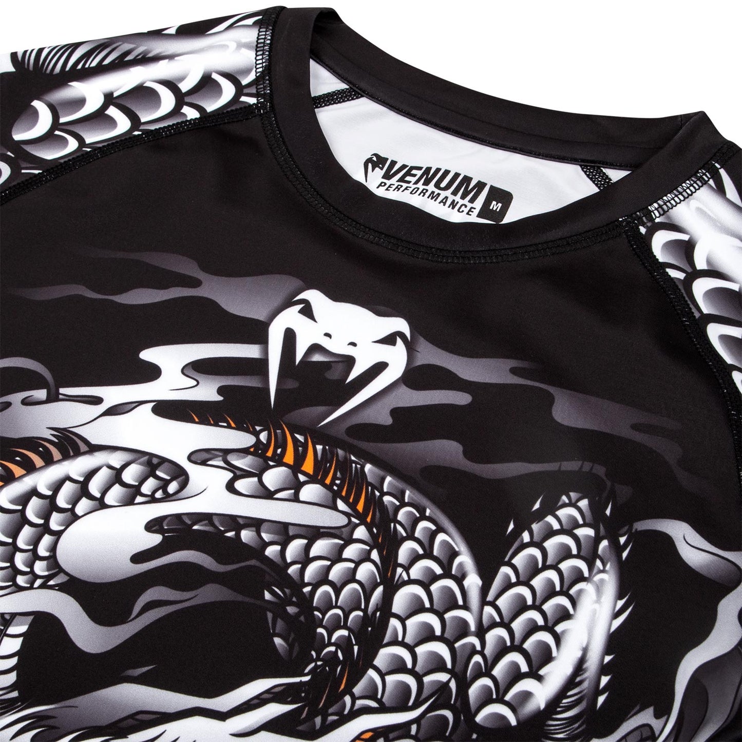 Venum Dragon's Flight Rashguard - Short Sleeves - Black/White