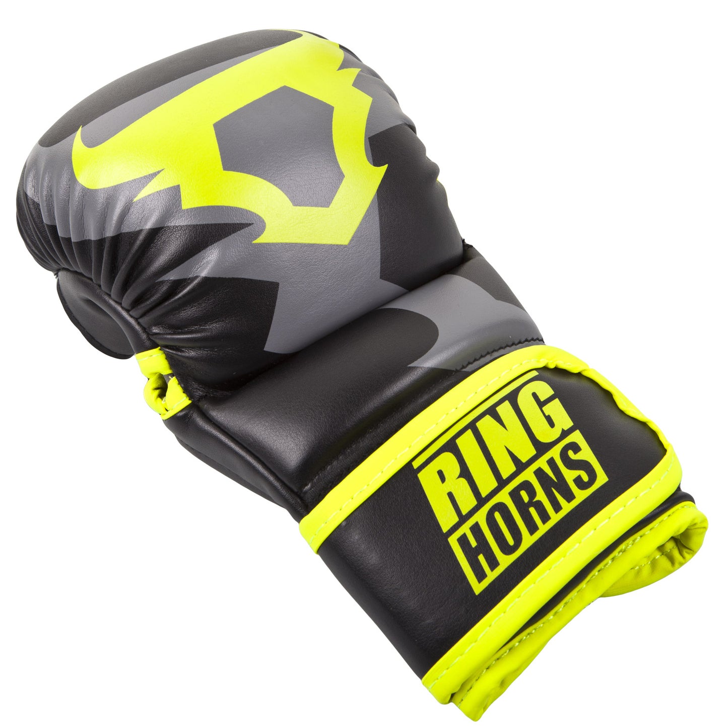 Ringhorns Charger Sparring Gloves - Black/Neo Yellow