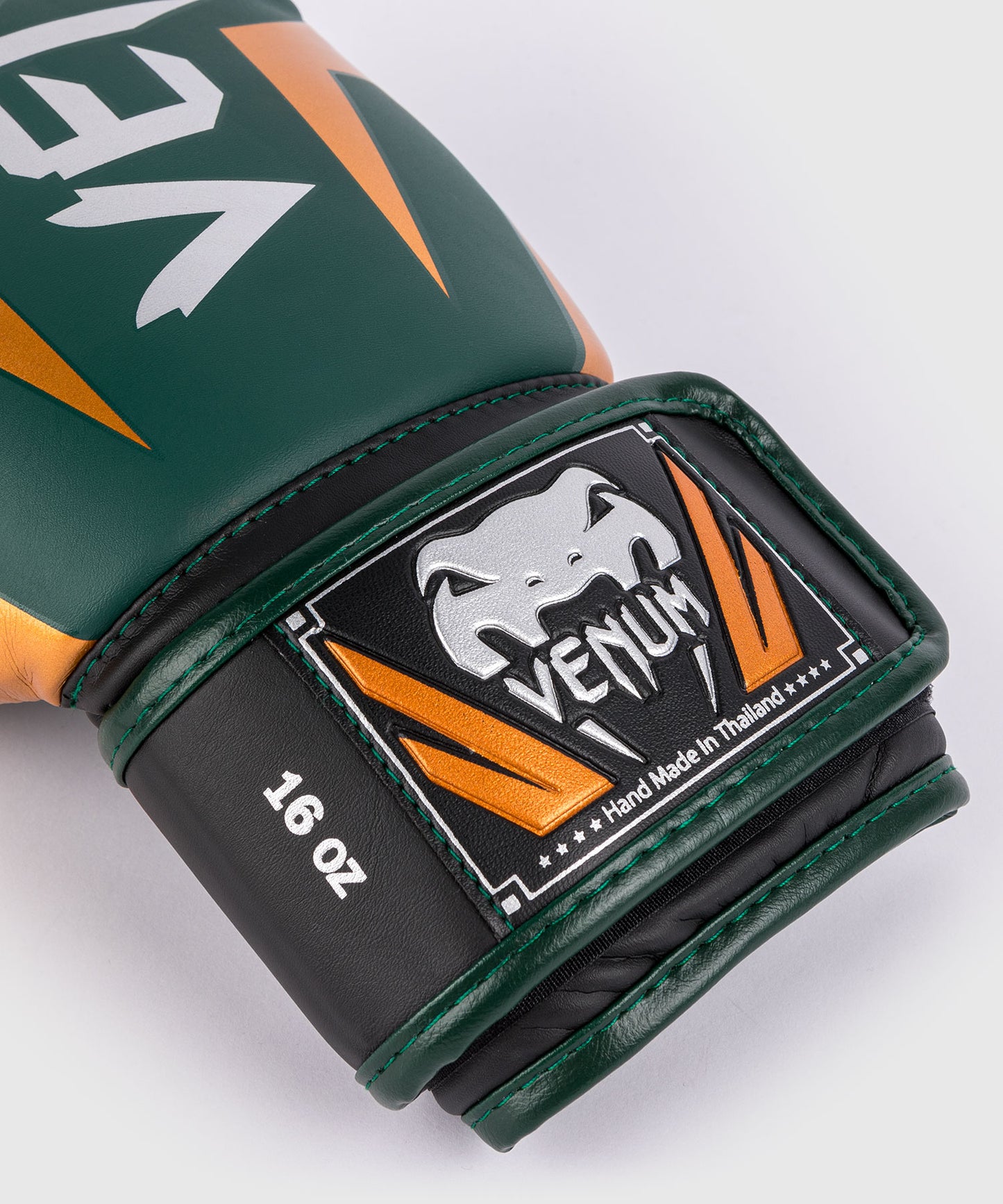 Venum Elite Boxing Gloves - Green/Bronze/Silver