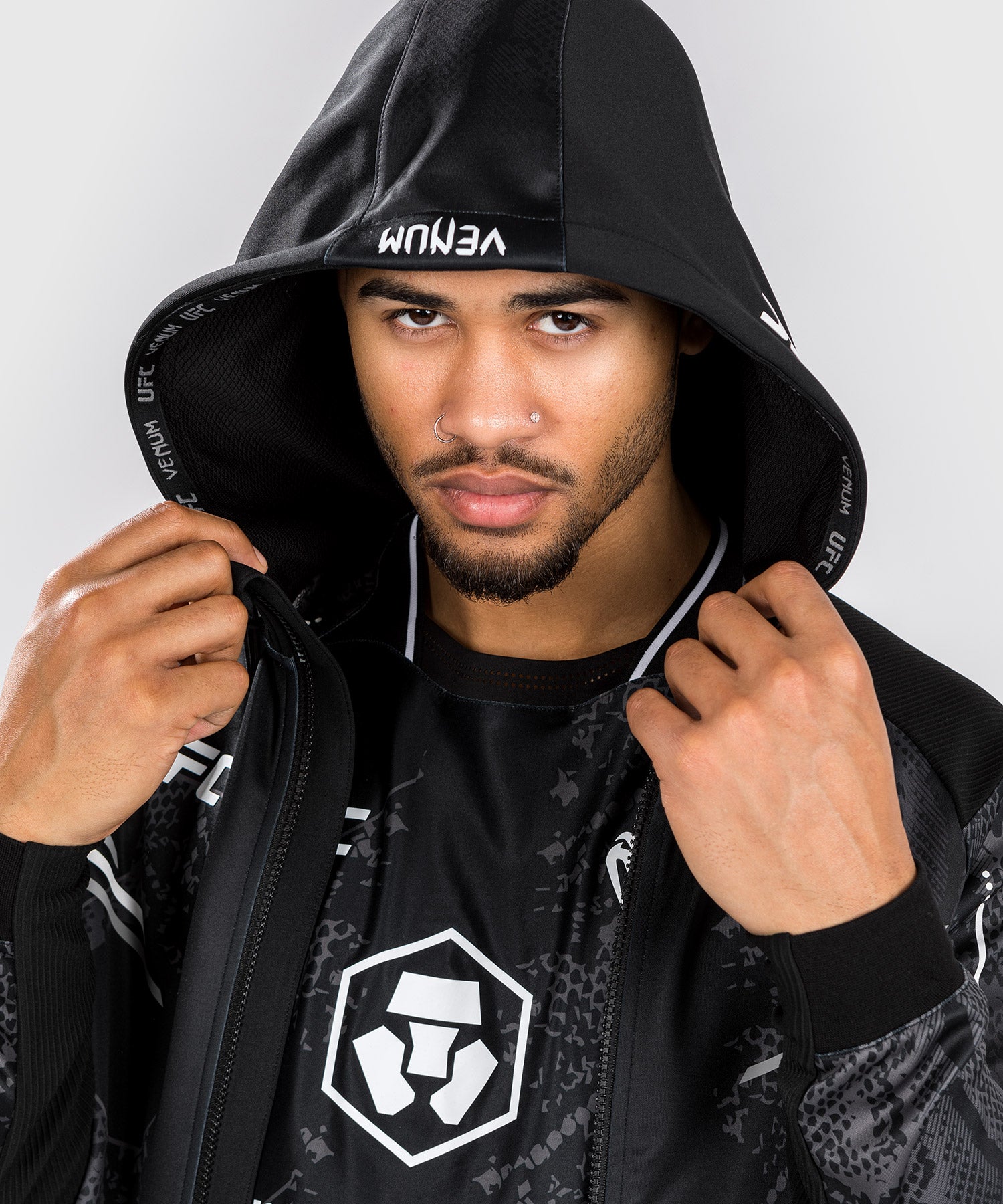UFC Adrenaline by Venum Authentic Fight Night Men s Walkout Hoodie Black